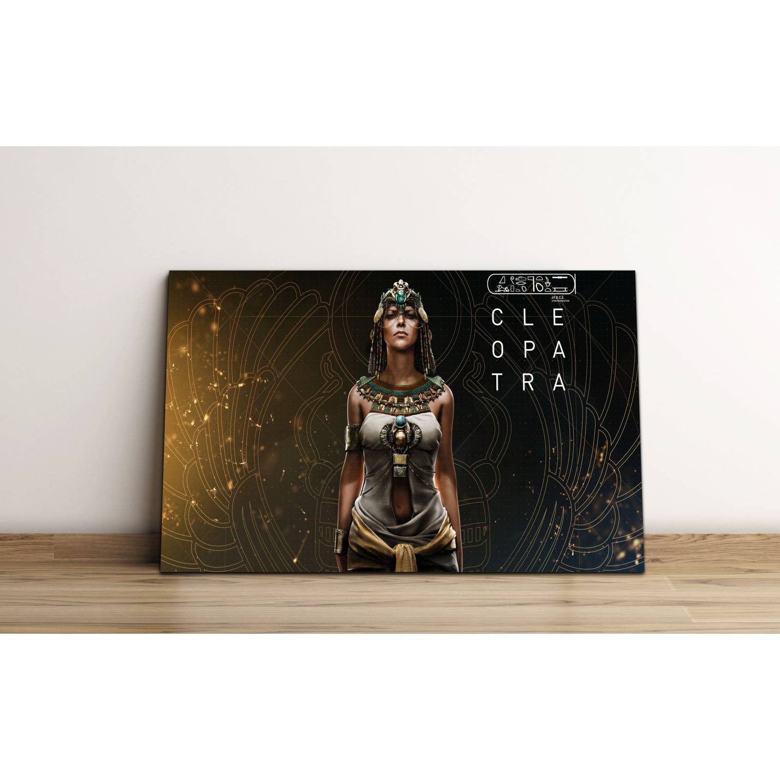 Cuadro de Pared Cleopatra Assasins Creed Videojuego Moderno Decoracíon 86x56cm