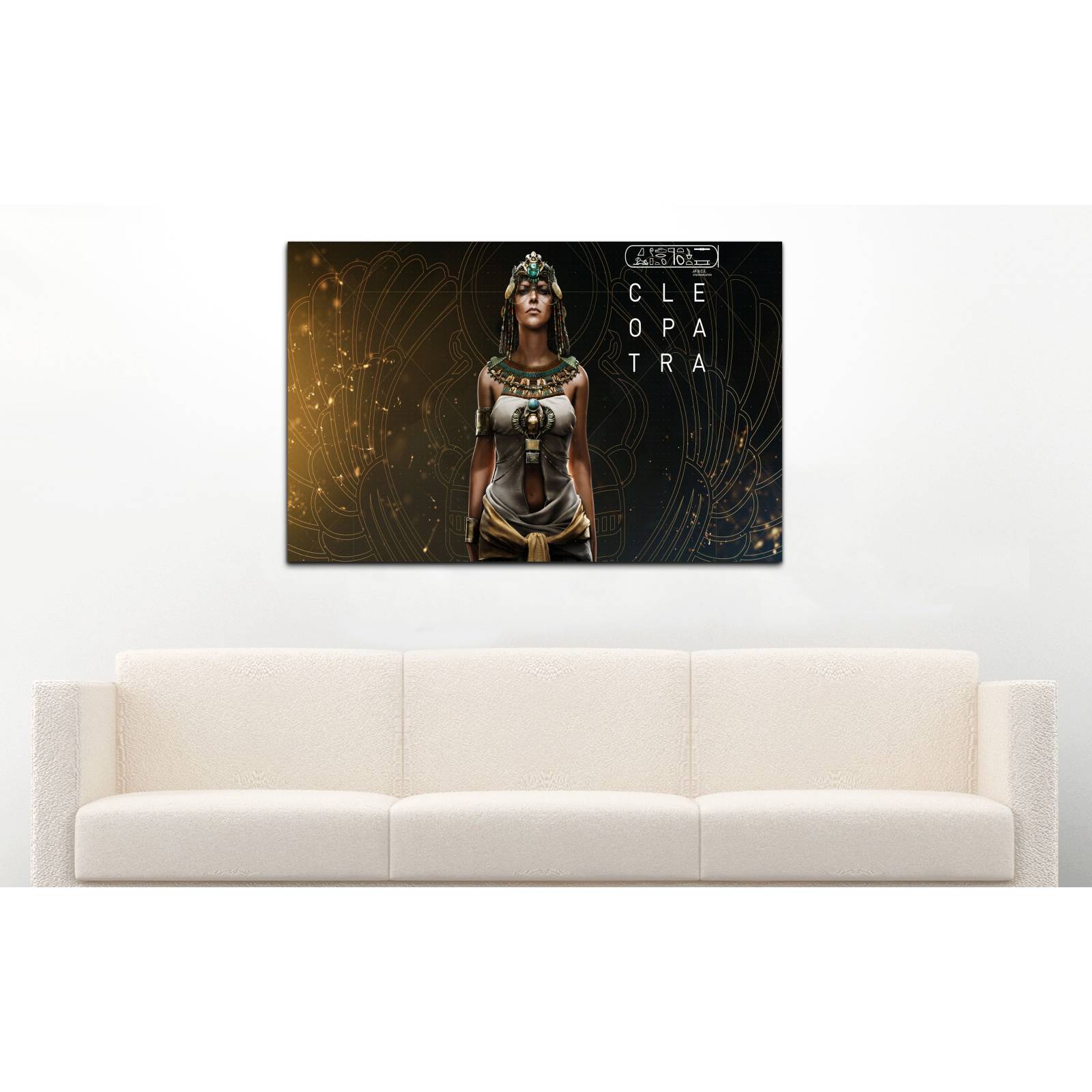 Cuadro de Pared Cleopatra Assasins Creed Videojuego Moderno Decoracíon 86x56cm