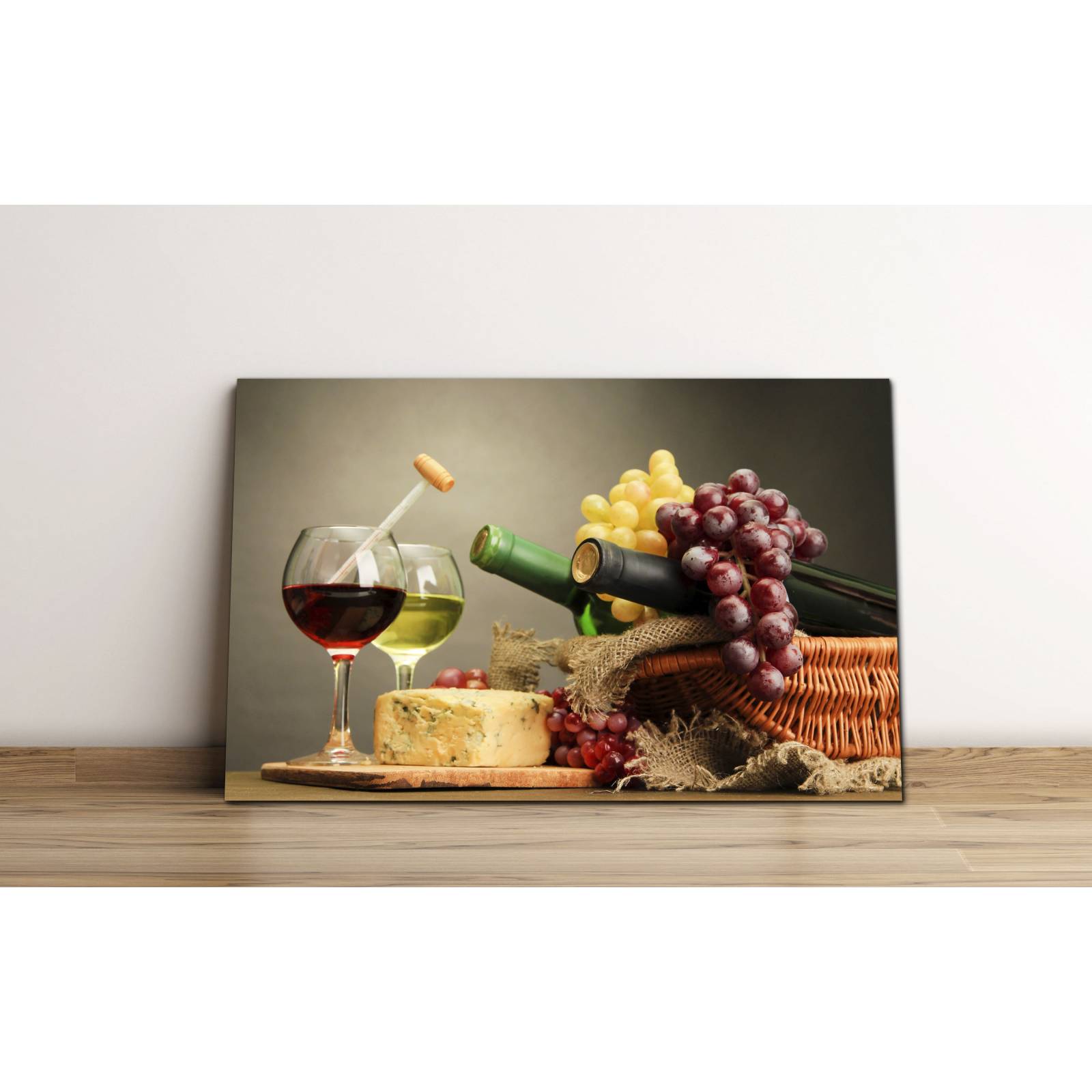 Cuadro de Pared Copas de Vino Decoracíon para Comedor 86x56cm