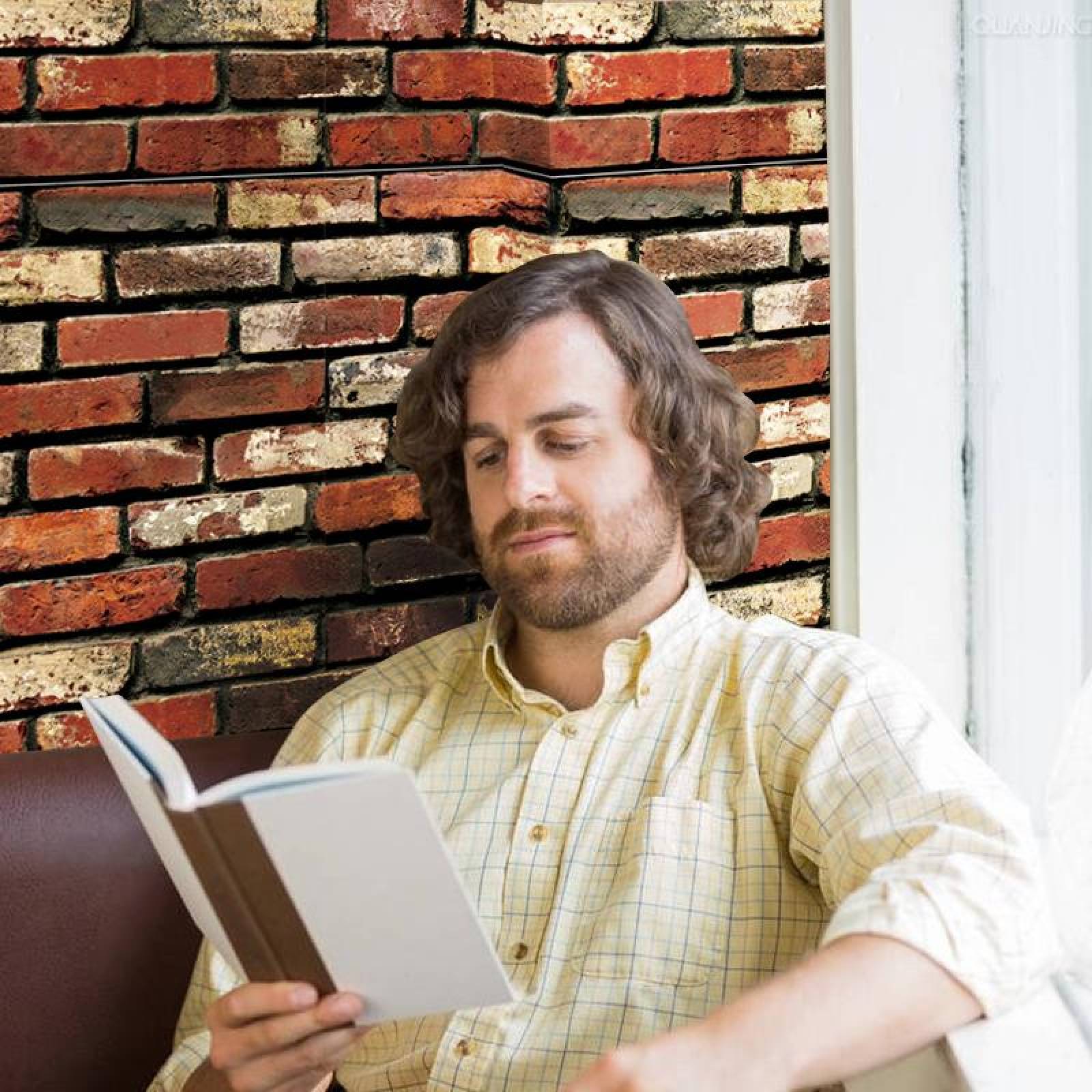 Papel Tapiz Adhesivo Ladrillos Rojos