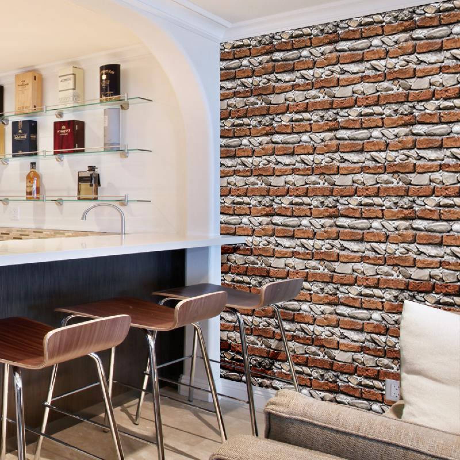 Papel Tapiz Adhesivo Ladrillos y Piedras