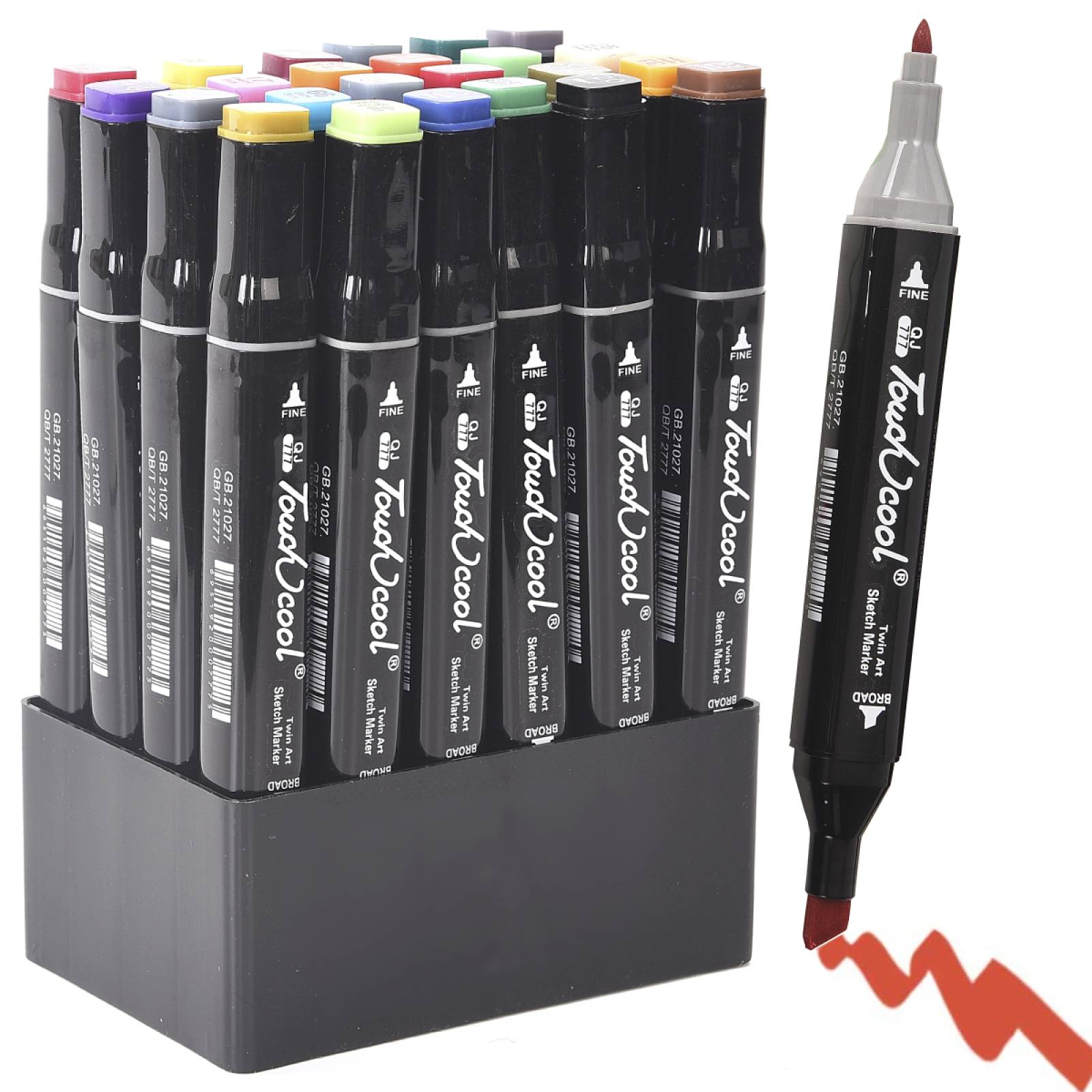 Plumones Marcadores Punta Pincel De Punta Doble 24 Colores