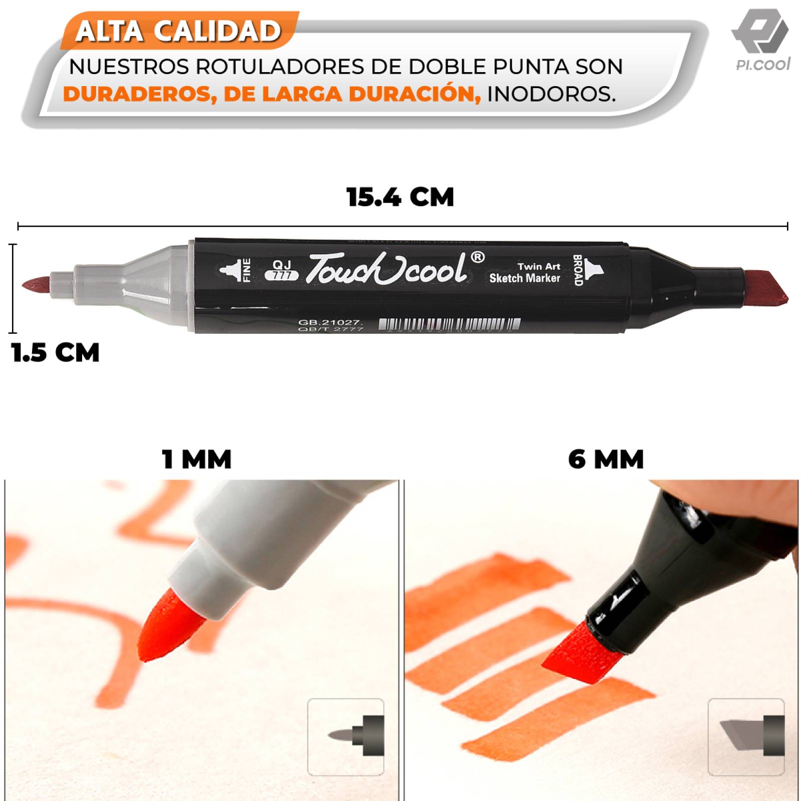 Plumones Marcadores Punta Pincel De Punta Doble 24 Colores