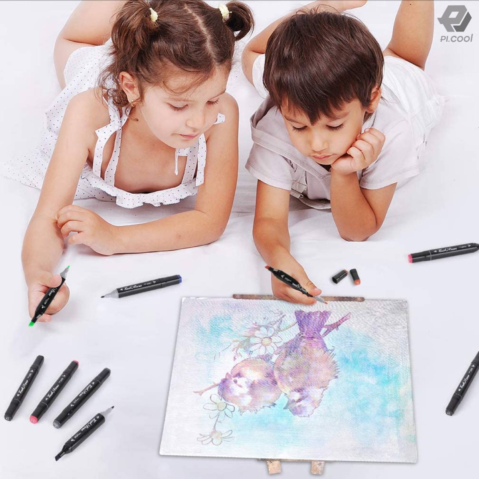 Plumones Marcadores Punta Pincel De Punta Doble 24 Colores