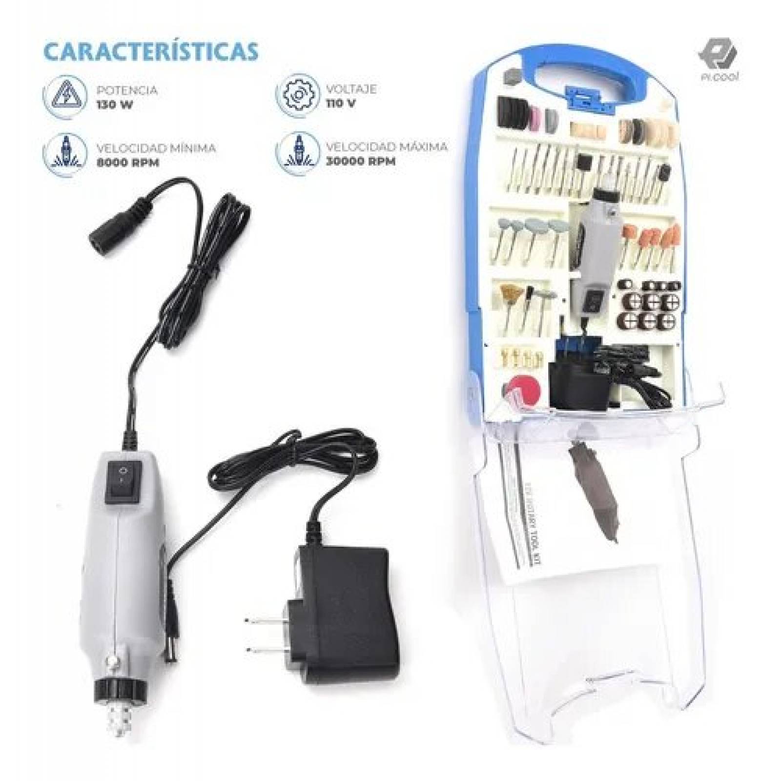 Mini Taladro Mototool Con 170 Accesorios Tipo Dremel