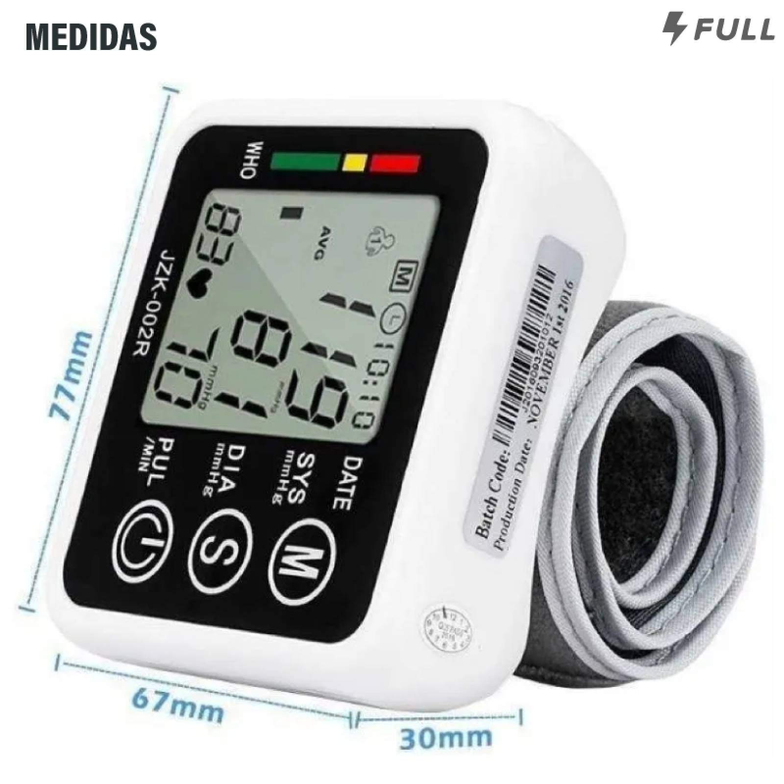 Monitor De Presión Arterial Digital De Muñeca Jziki