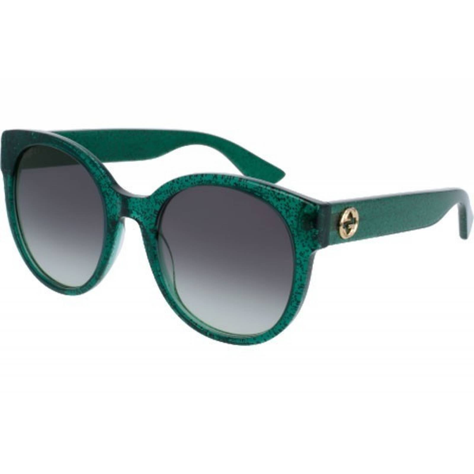 Gucci Gg0035s 006 Round Shape Verde Brillante Gris degradado