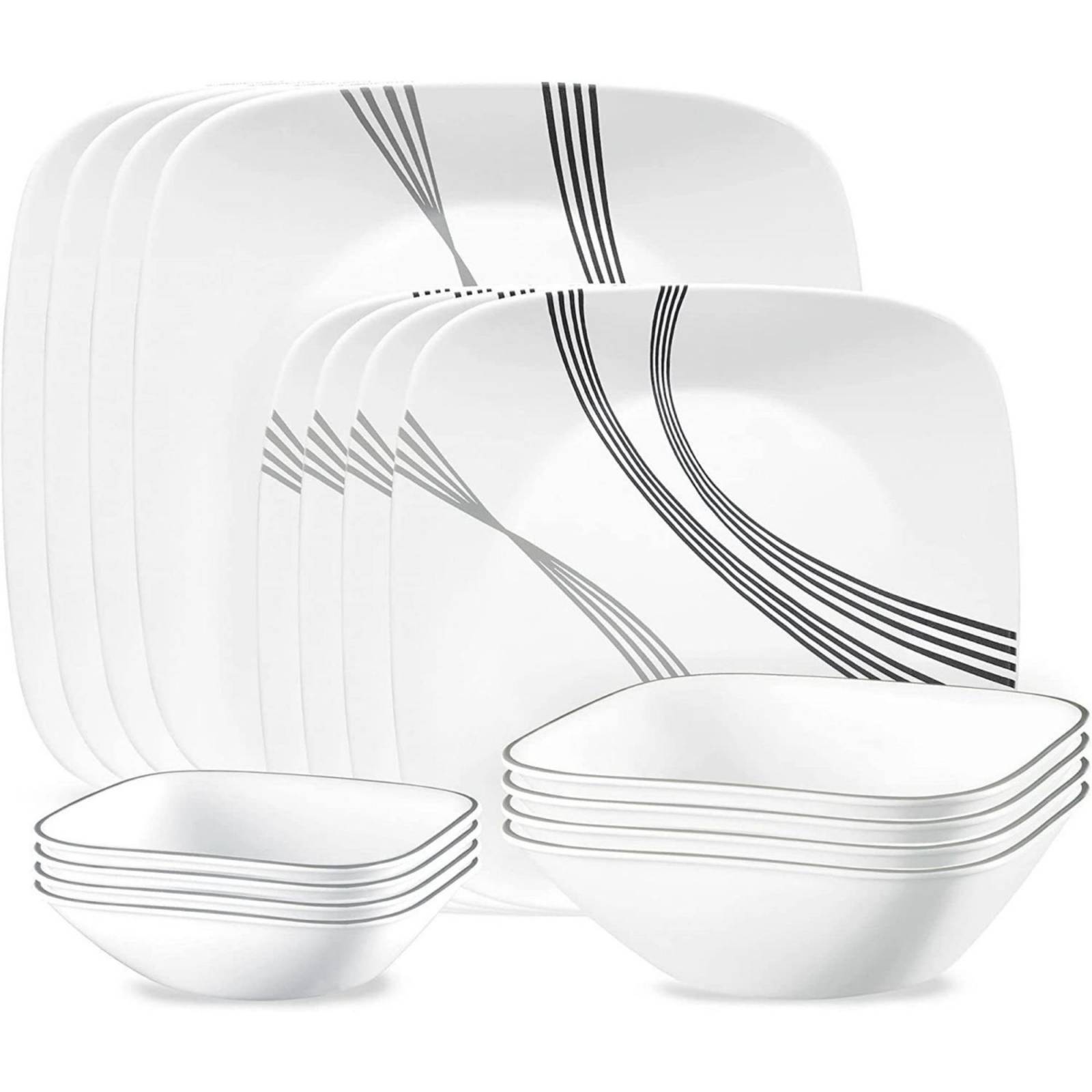 Set Vajilla Corelle Urban Arc 16 Piezas Blanco