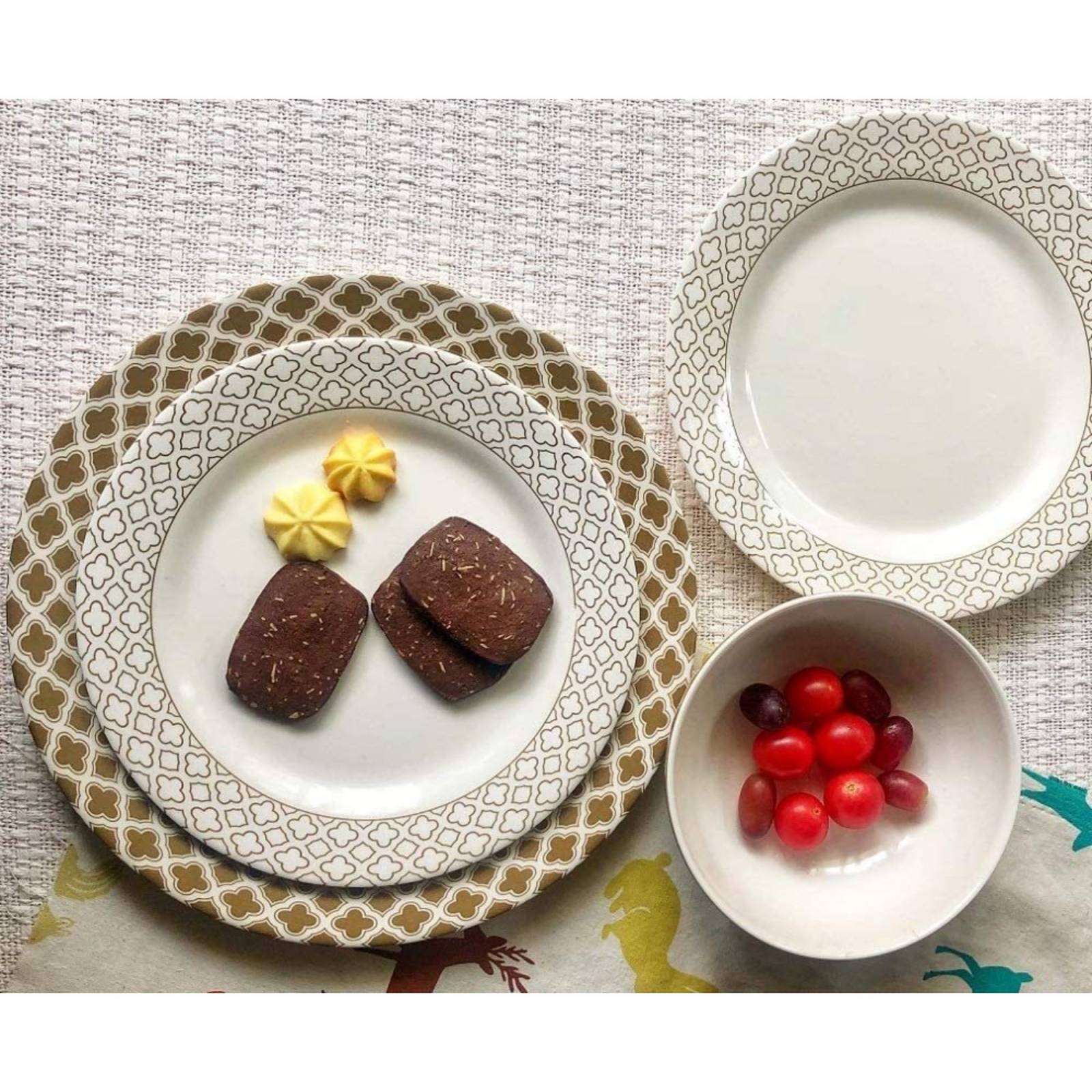 Juego De Vajilla De 12 Piezas De Melamina Bowla Goldgrass