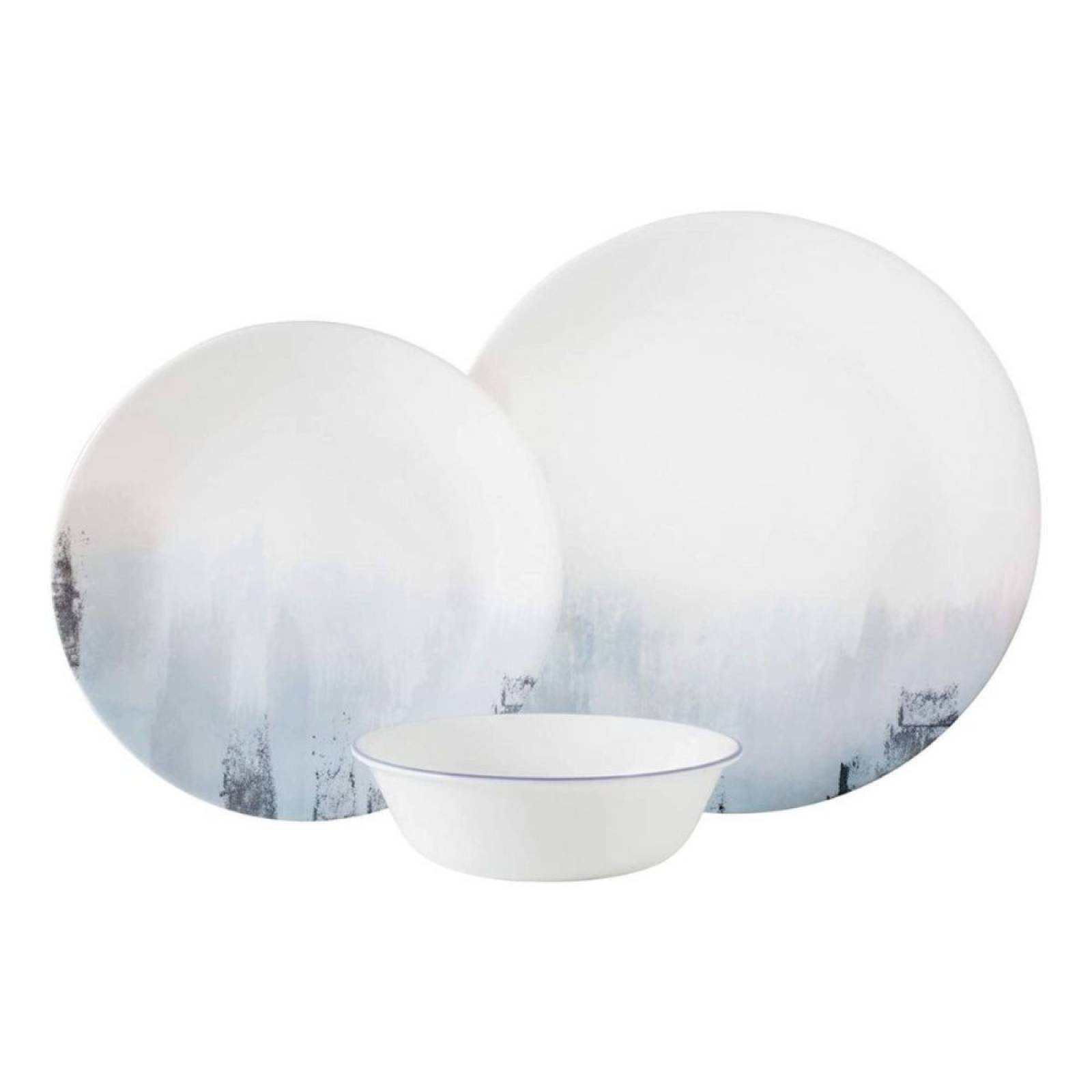 Set Vajilla Corelle Tranquil Reflections 12 Piezas Blanco