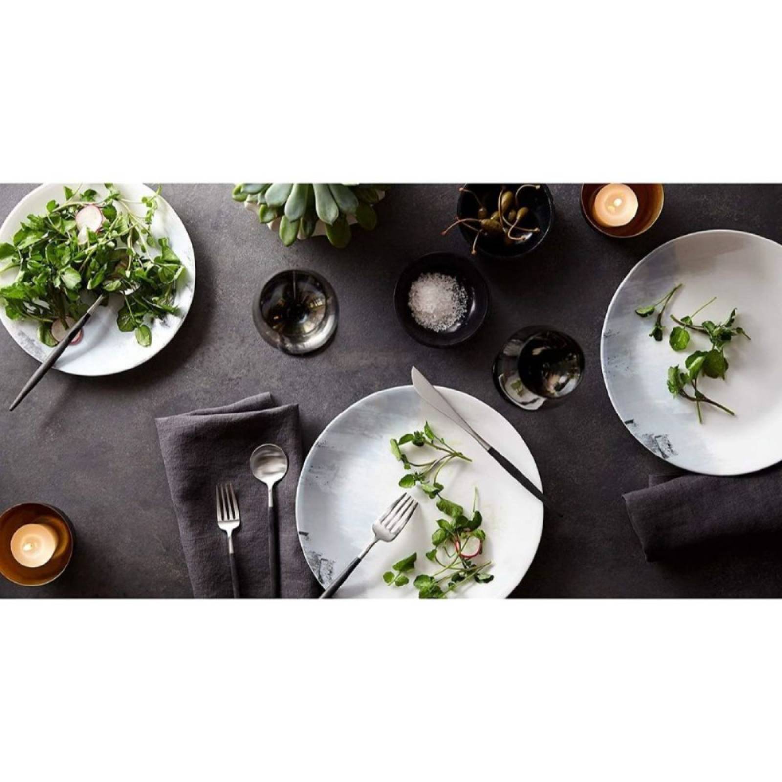 Set Vajilla Corelle Tranquil Reflections 12 Piezas Blanco