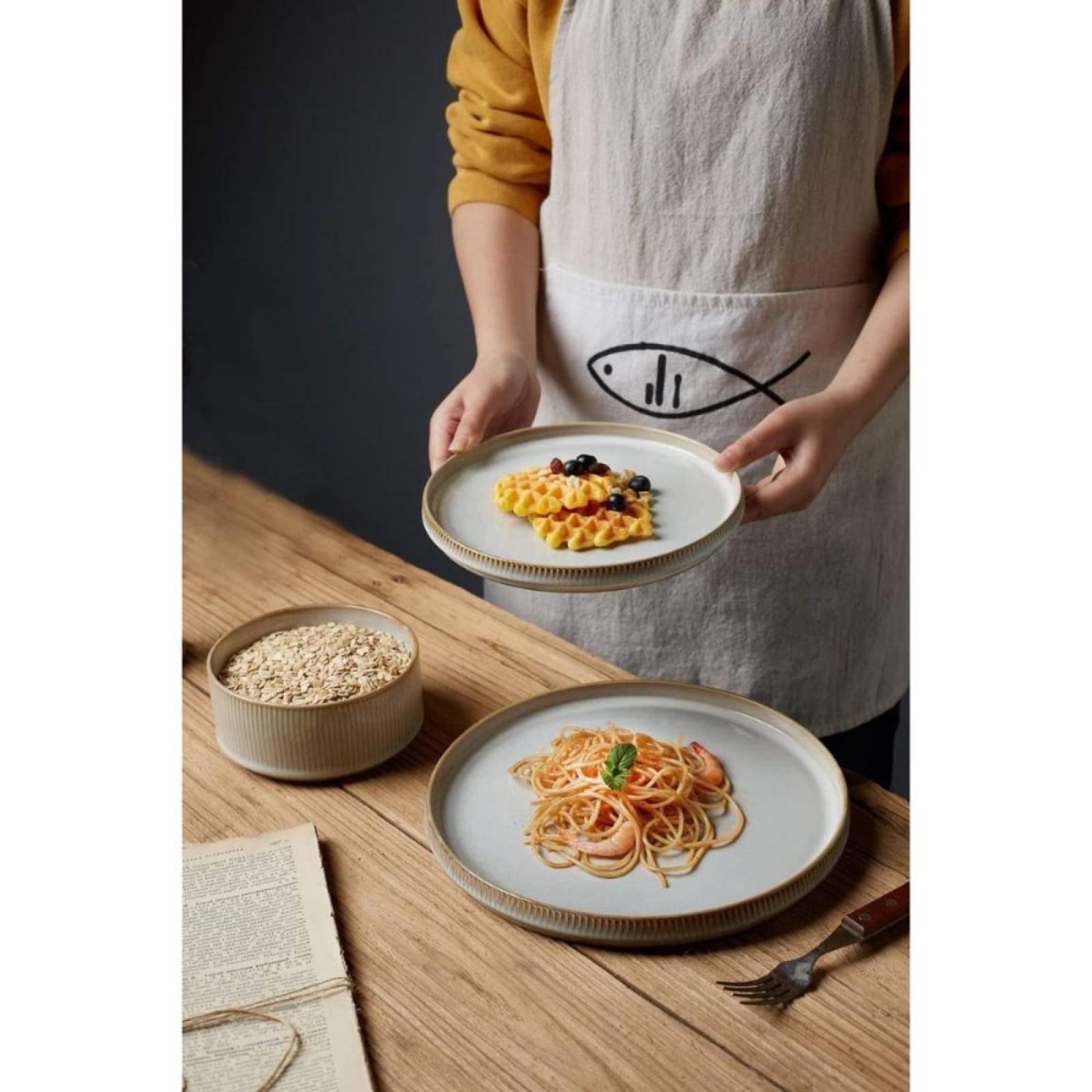 Set Vajilla Famiware Cappuccino White 12pzs