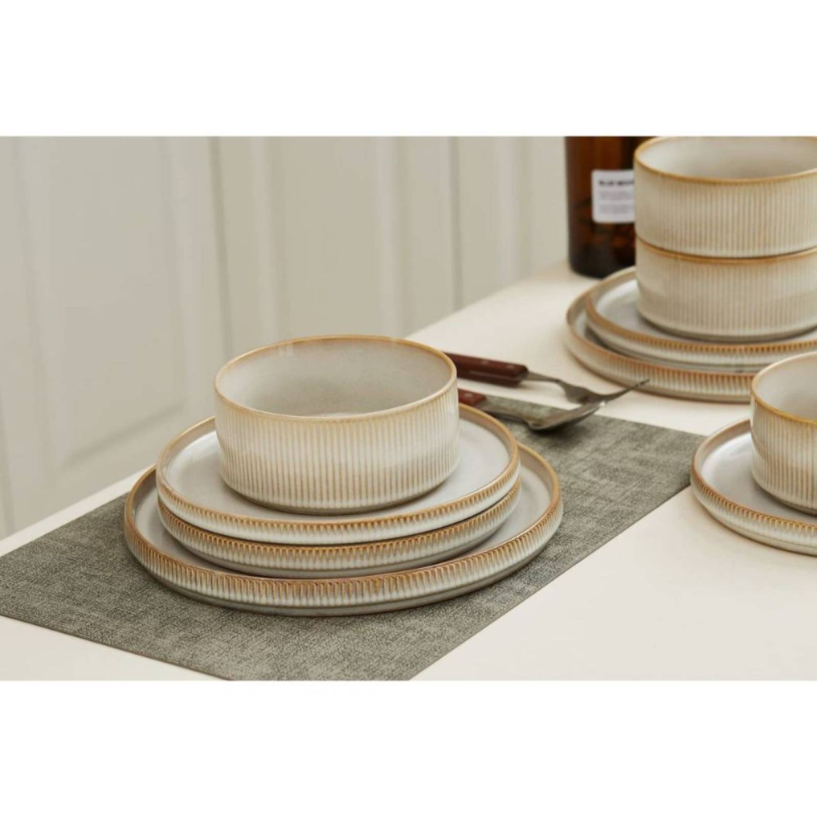 Set Vajilla Famiware Cappuccino White 12pzs