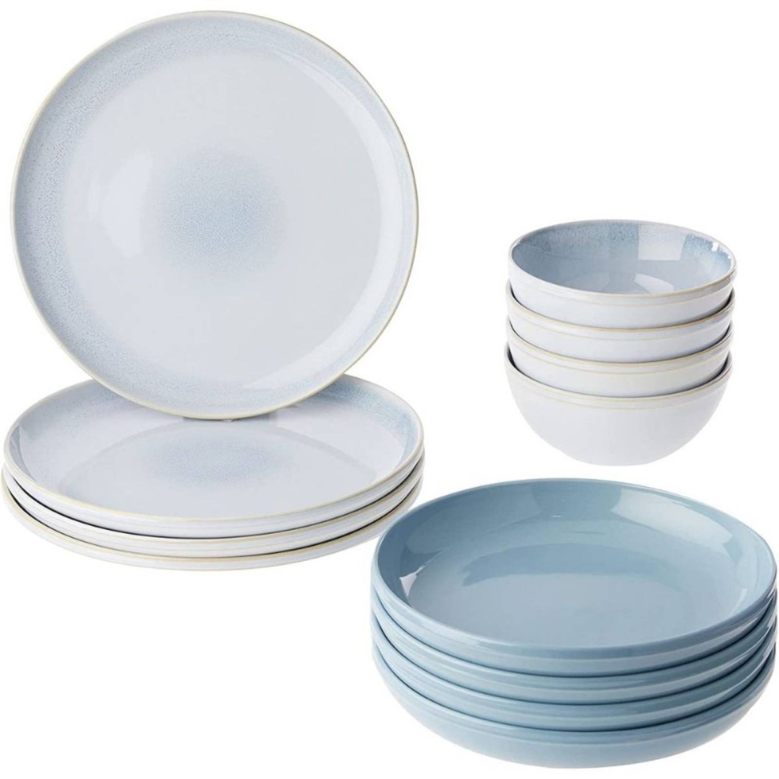 Set Vajilla Corelle 12pz Azul Nórdico