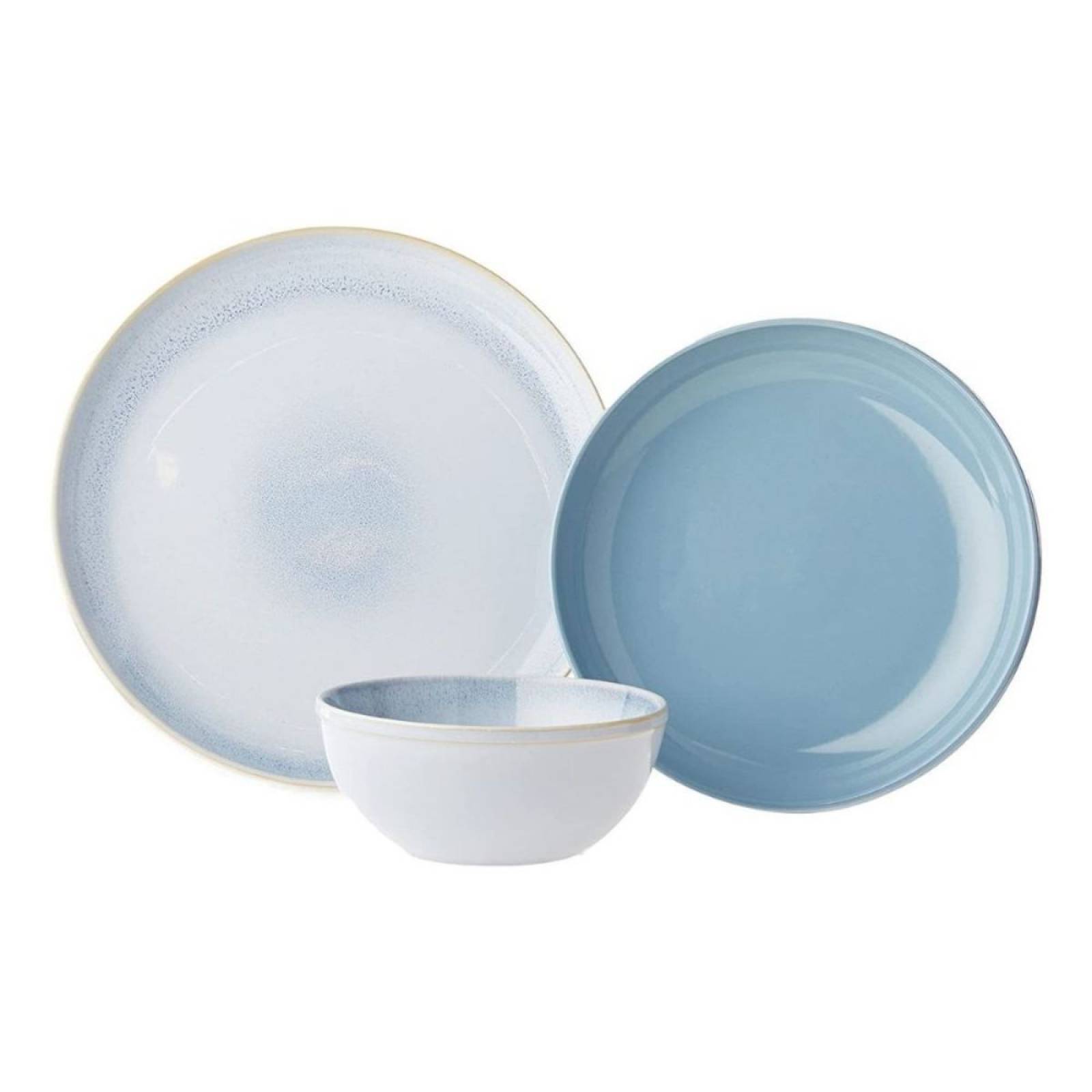 Set Vajilla Corelle 12pz Azul Nórdico