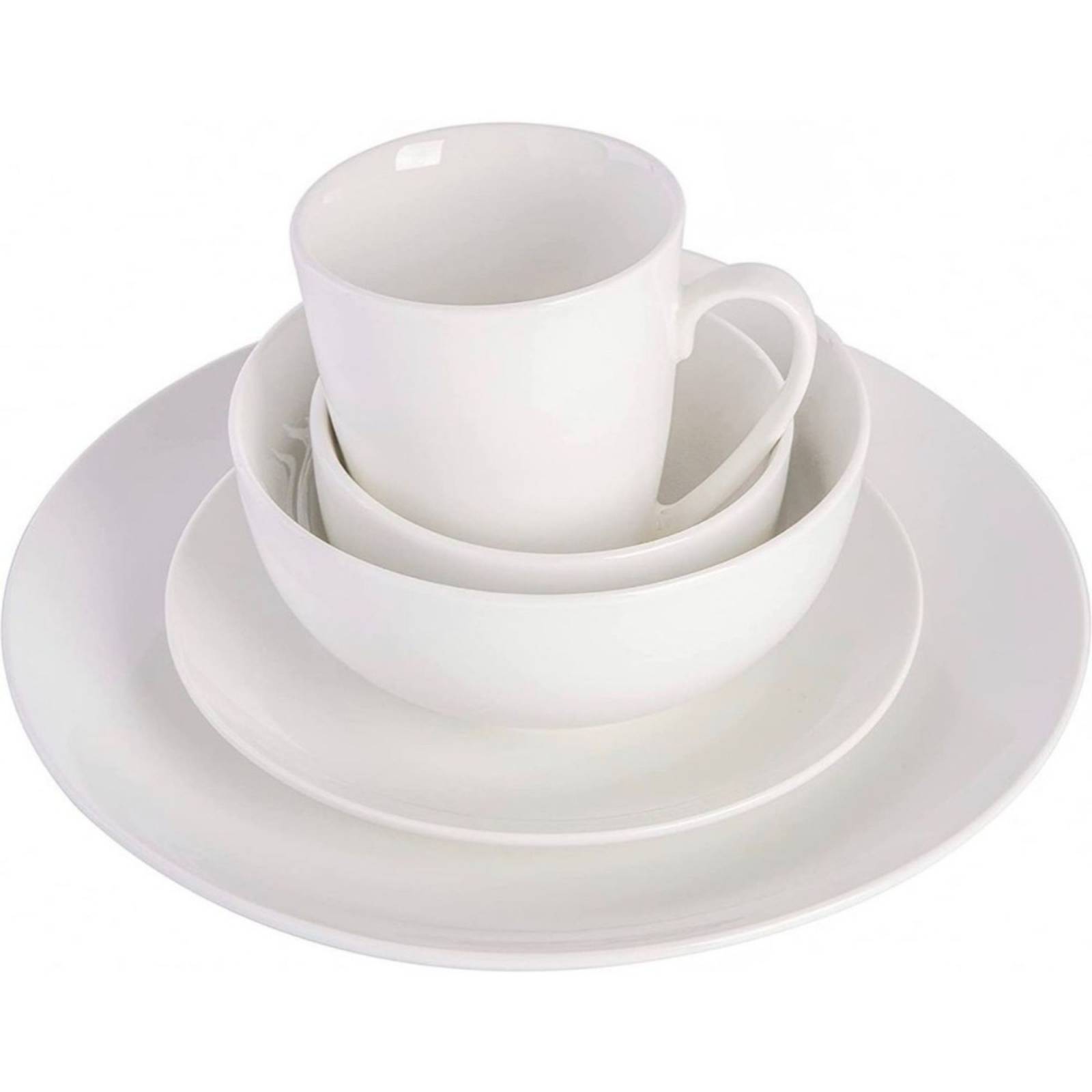 Juego De Vajilla Porcelana Blanco 30 Piezas Gibson Zen