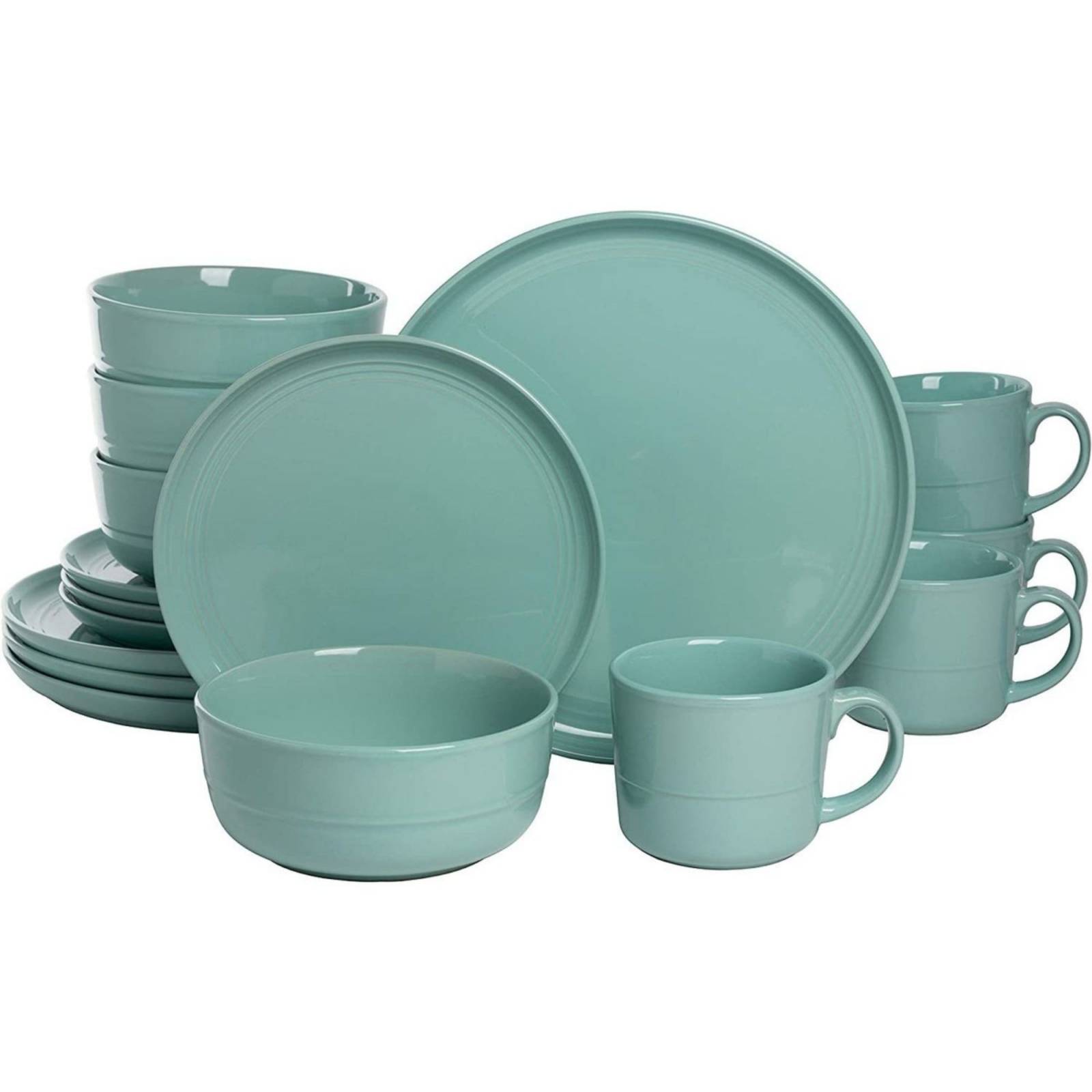 Set Vajilla Cerámica Seafoam 10 Strawberry St. 16 Piezas