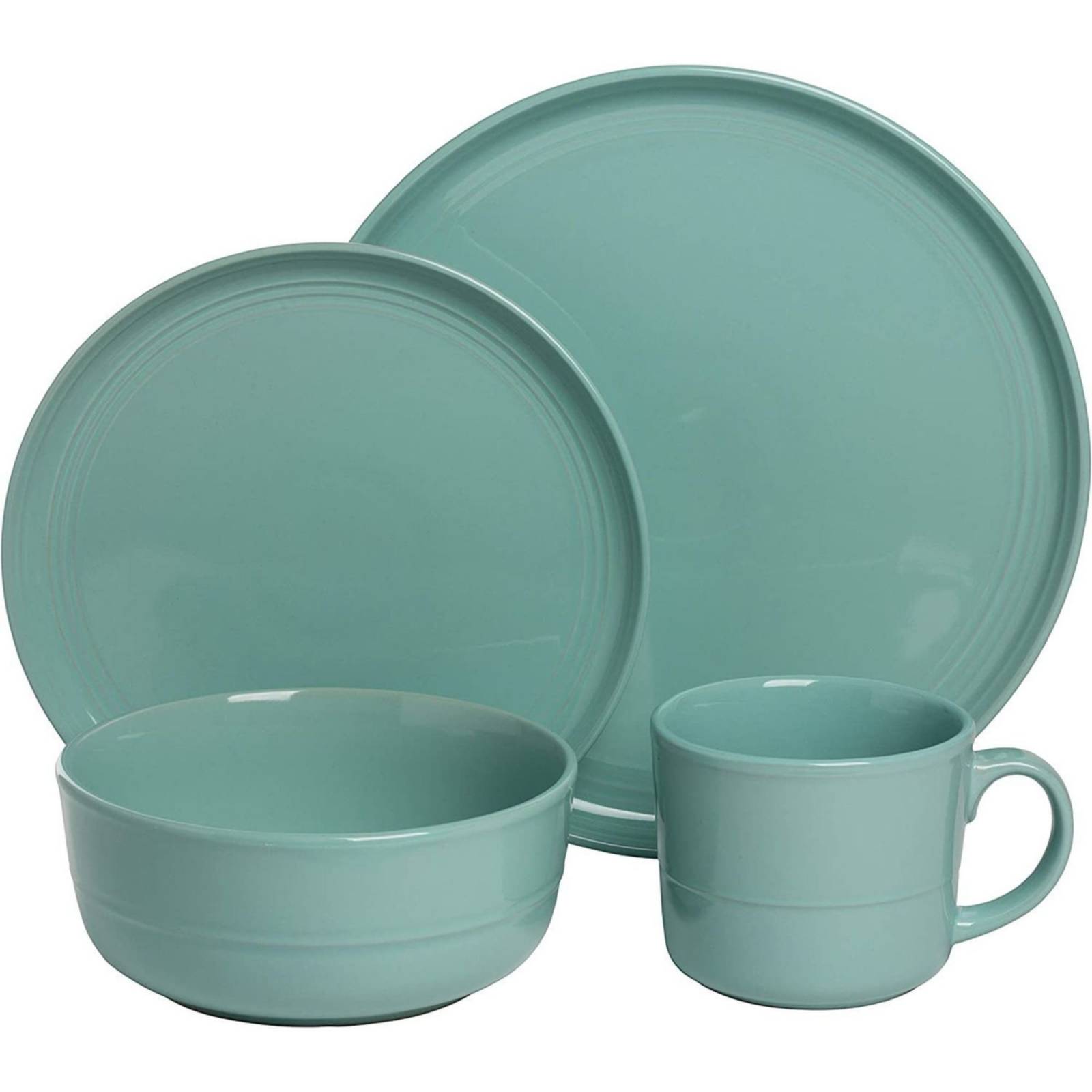 Set Vajilla Cerámica Seafoam 10 Strawberry St. 16 Piezas