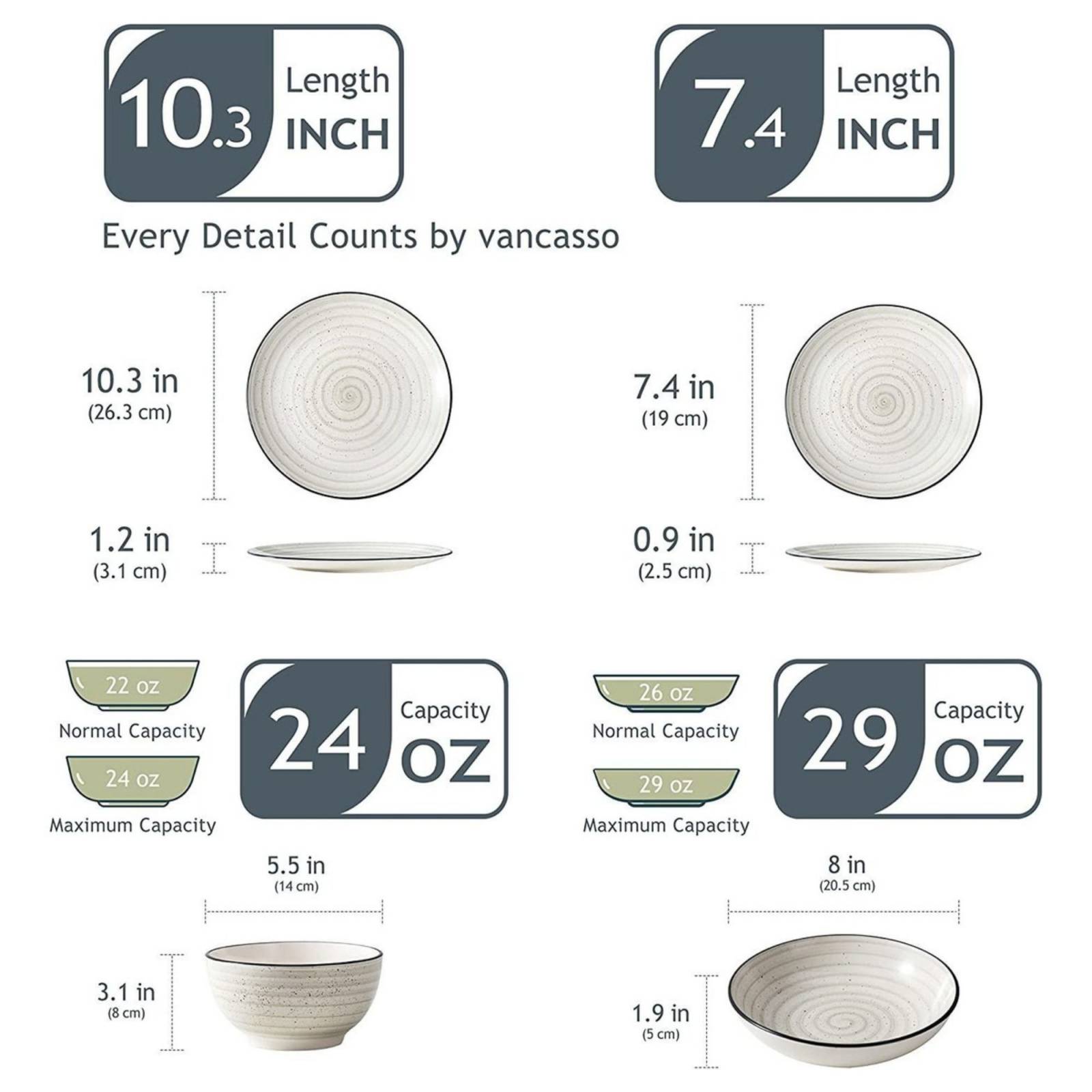 Set Vajilla Vancasso Socina 24 Piezas Beige