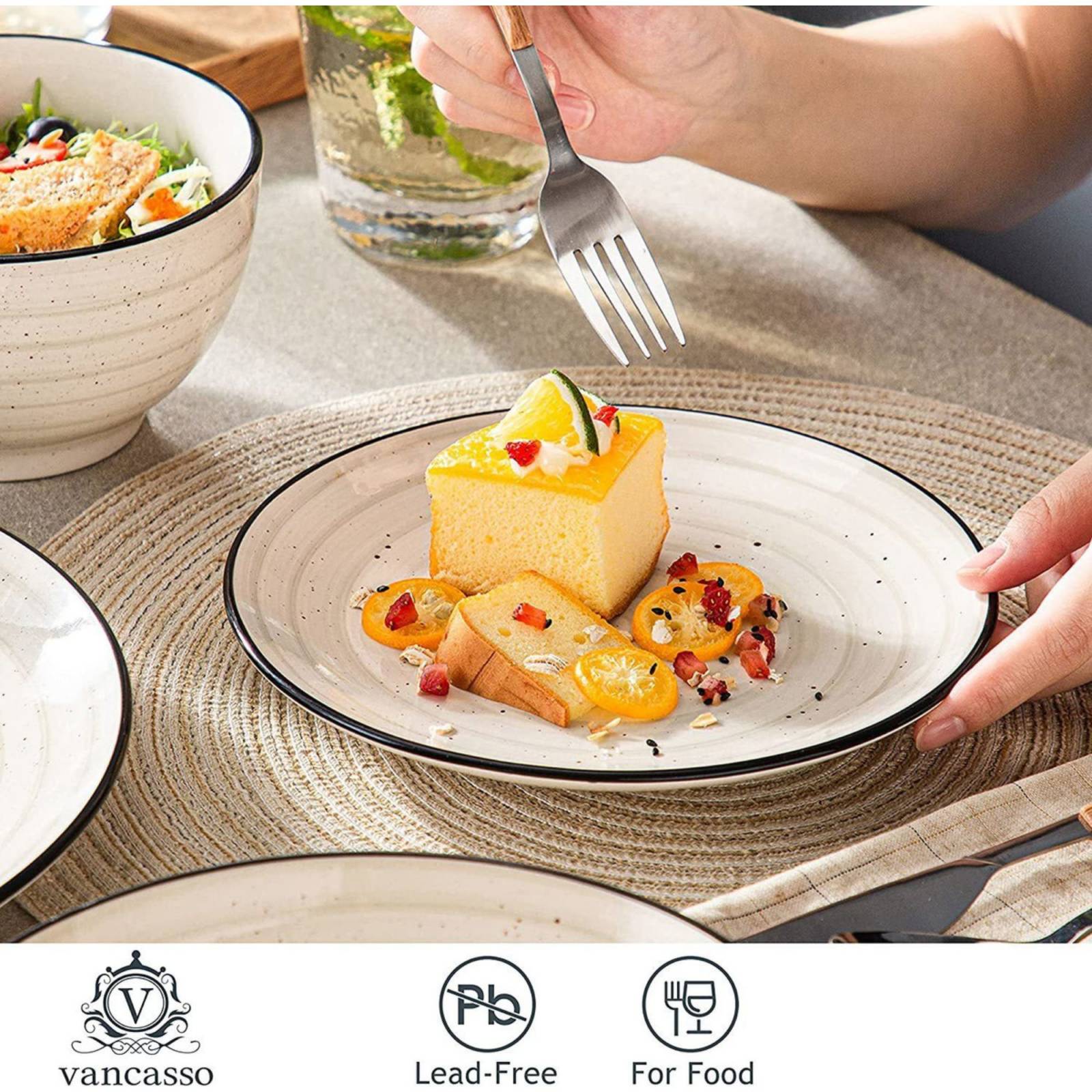 Set Vajilla Vancasso Socina 24 Piezas Beige