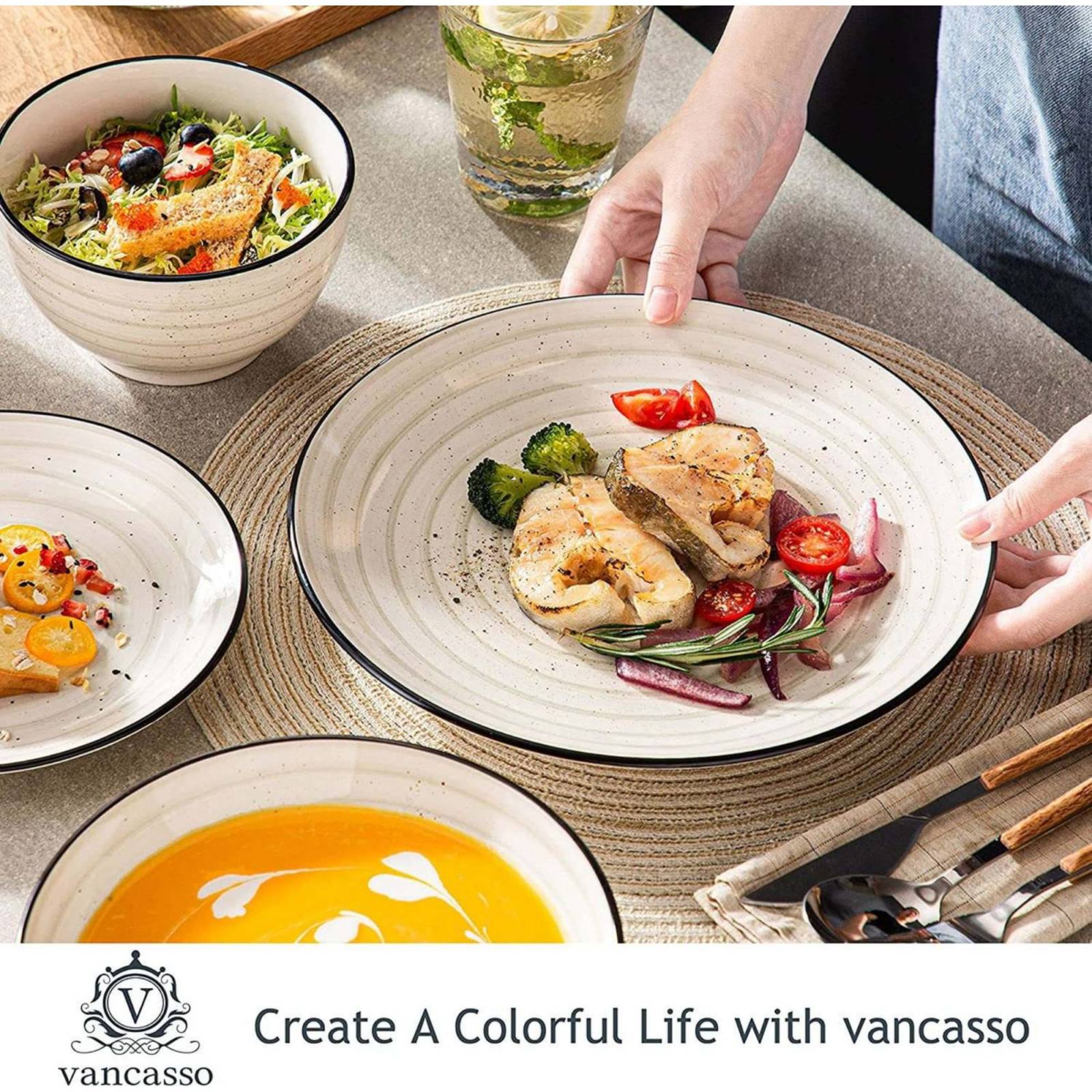 Set Vajilla Vancasso Socina 24 Piezas Beige