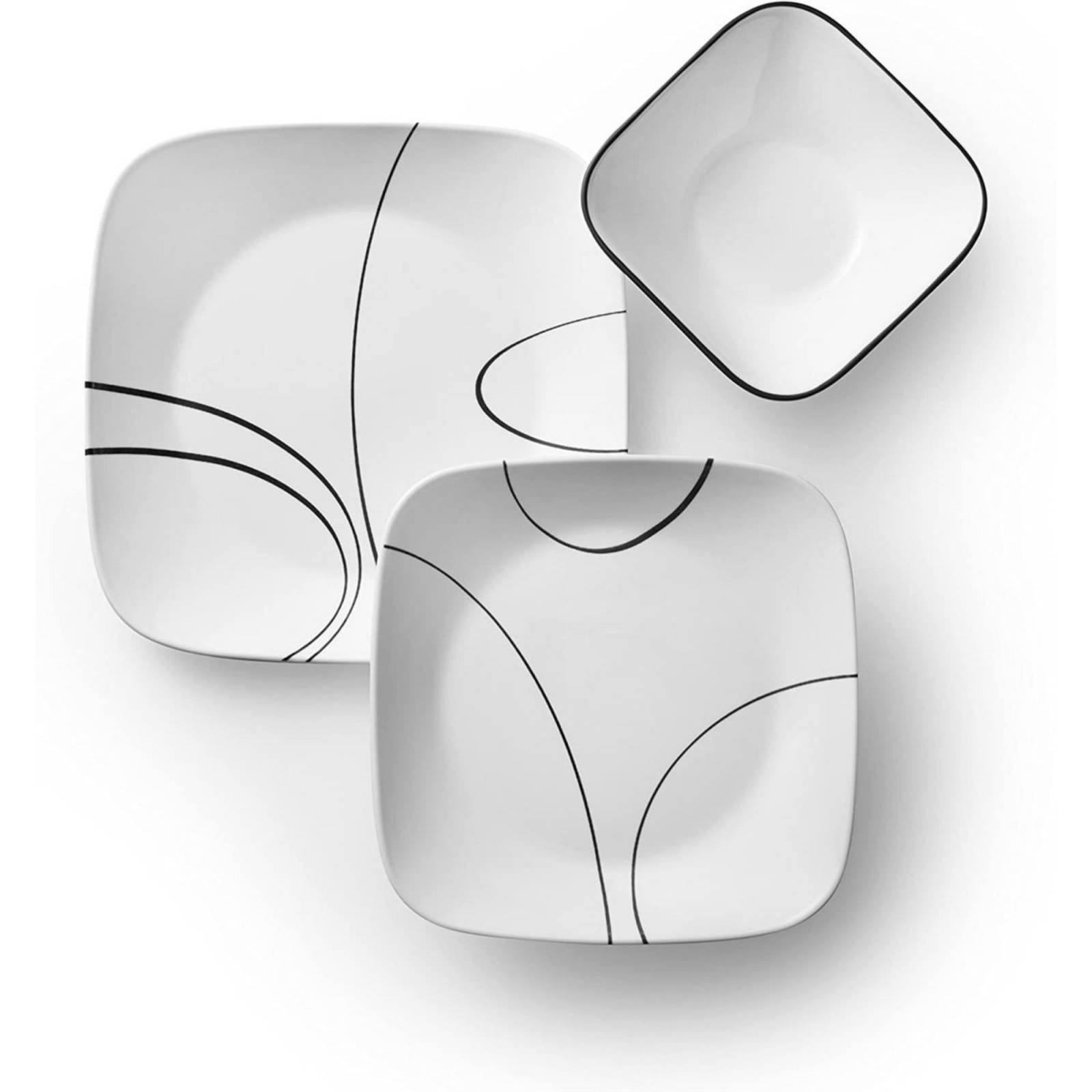 Set Vajilla Corelle Moderno 18 Piezas Blanco