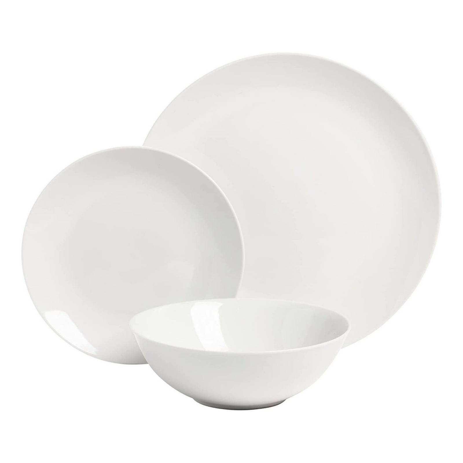 Set Vajilla Blanco 10 Strawberry Street Simply Coupe 12 Pzs