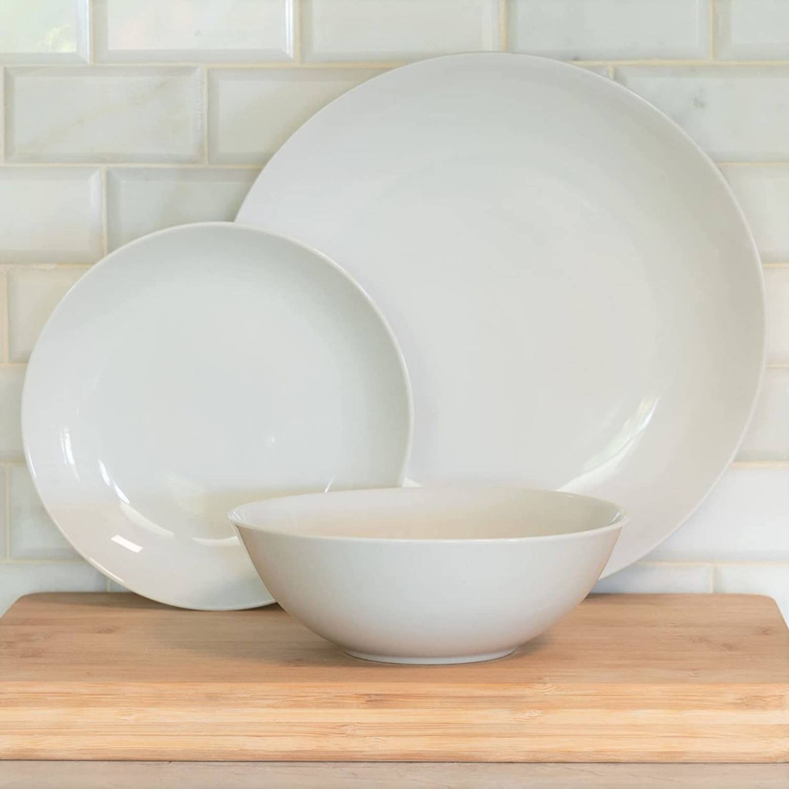 Set Vajilla Blanco 10 Strawberry Street Simply Coupe 12 Pzs