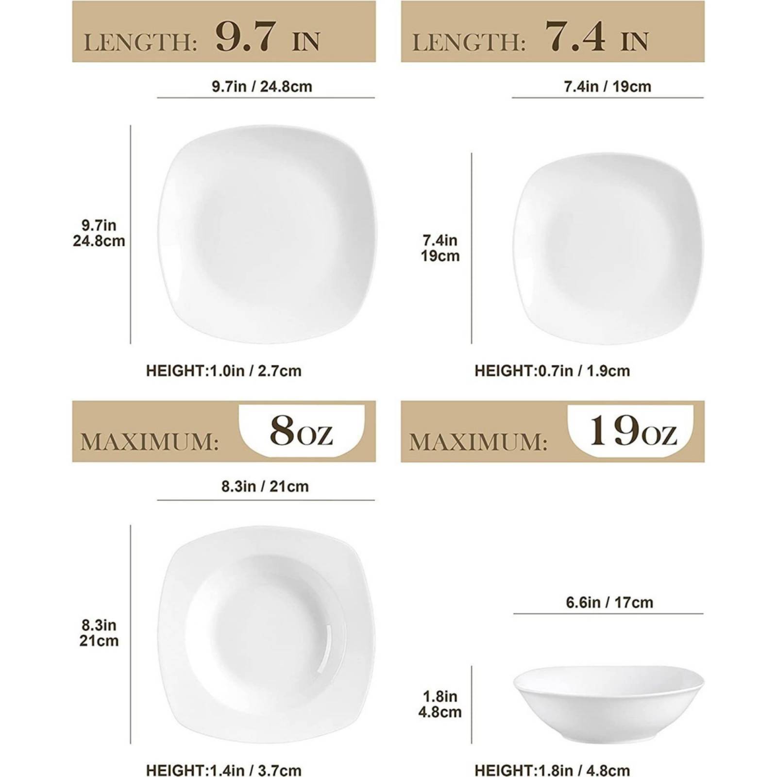 Set Vajilla Elisa, Malacasa, 24 Piezas