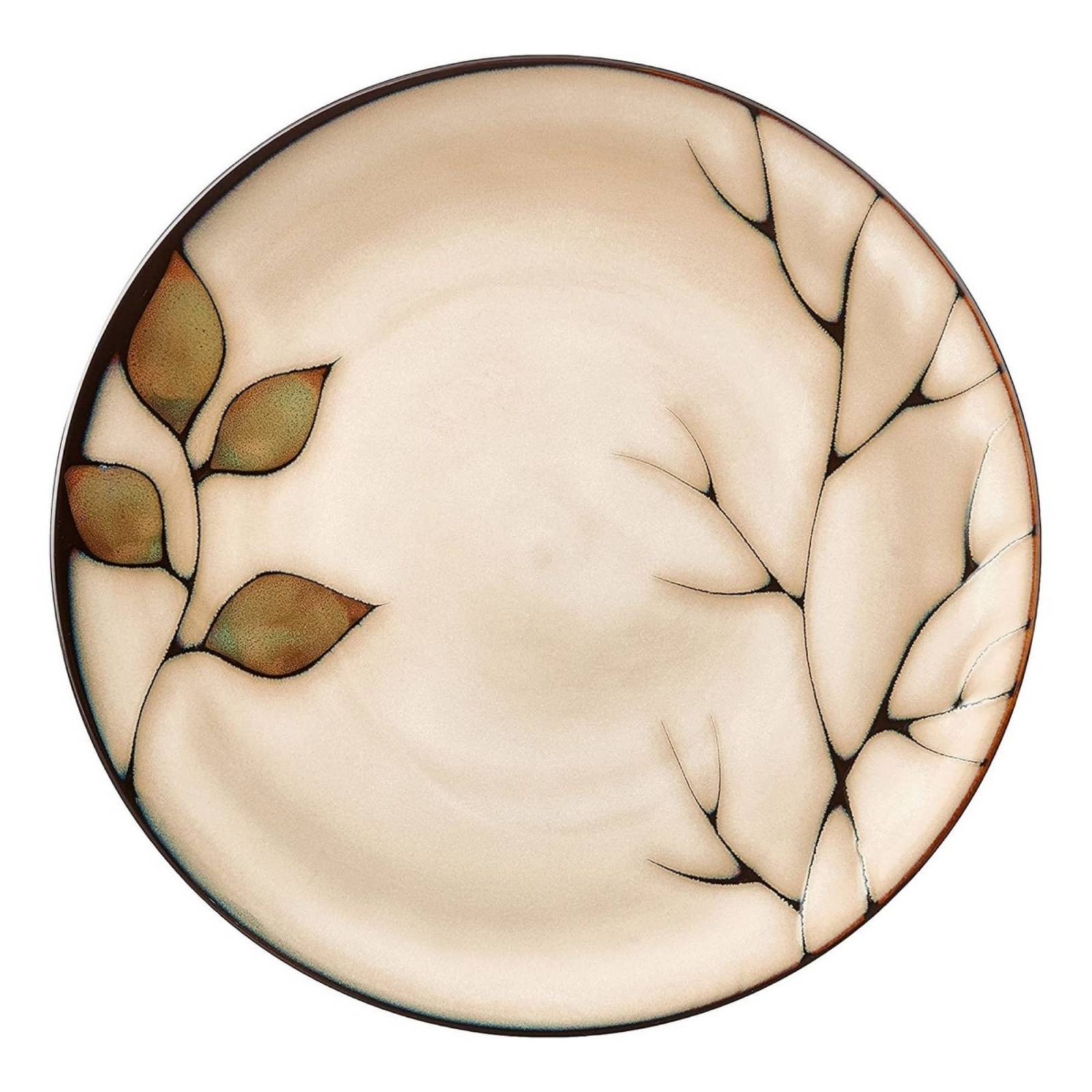 Set Vajilla Gibson Elite Carolton 16 Piezas Blanco Dorado