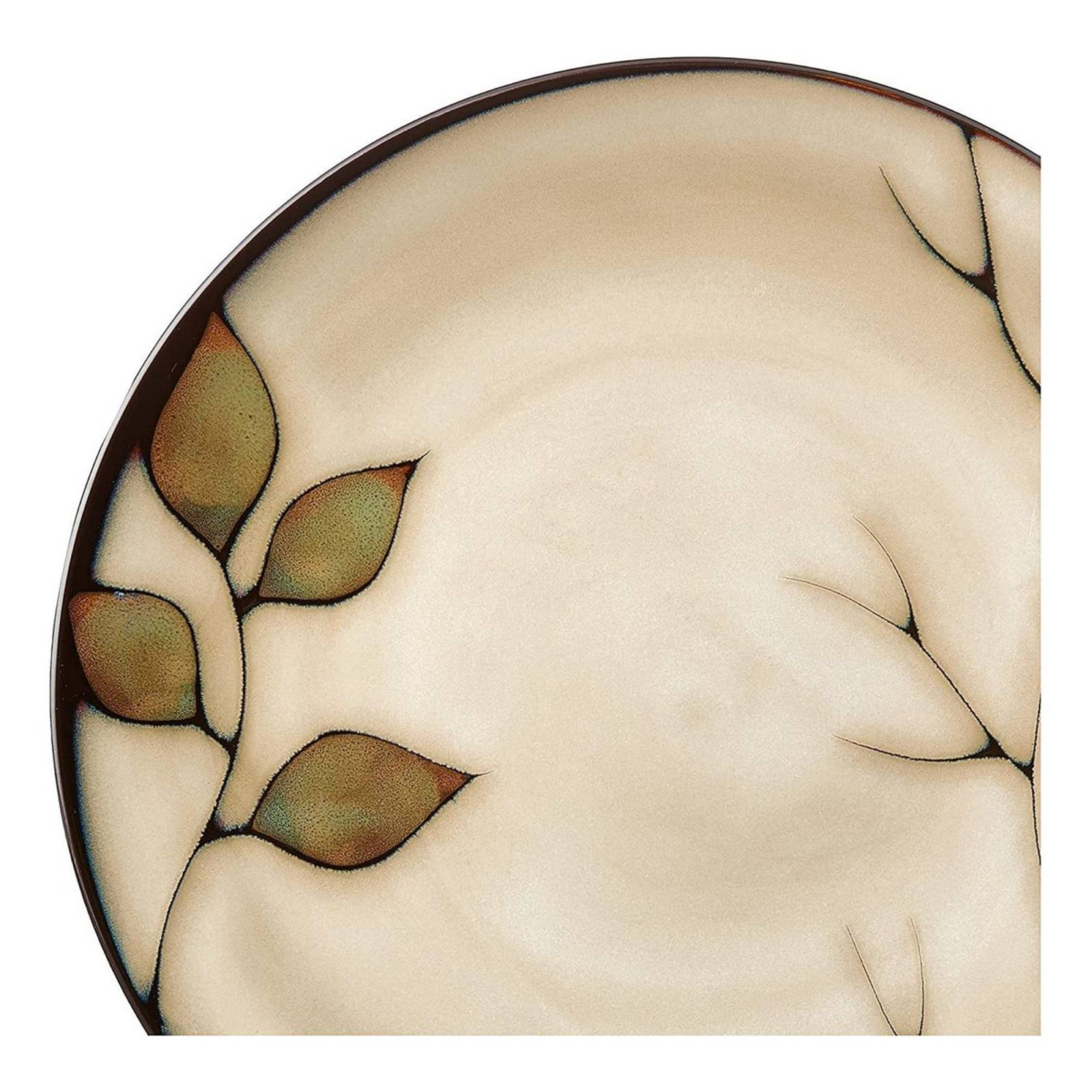 Set Vajilla Gibson Elite Carolton 16 Piezas Blanco Dorado