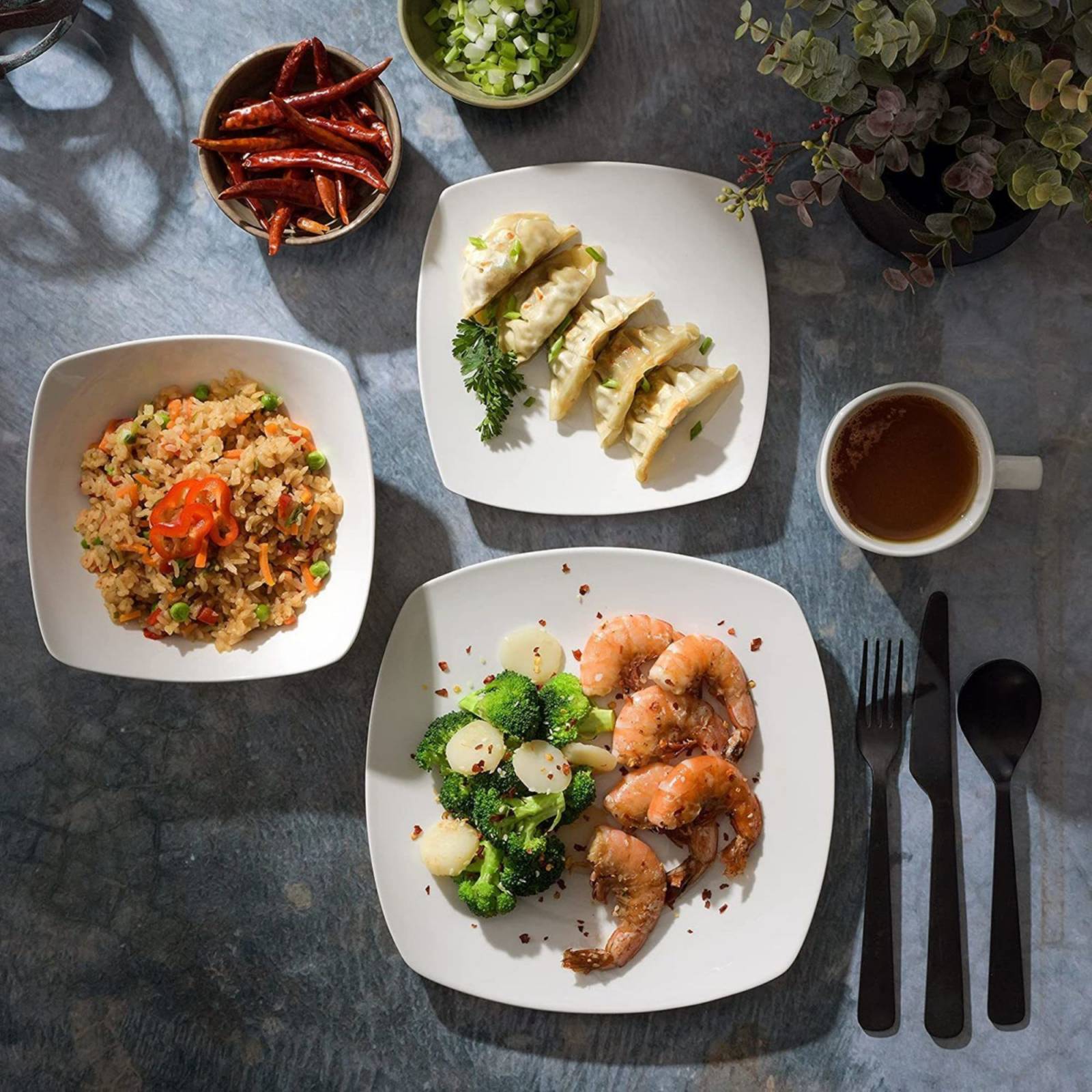 Set Vajilla Porcelana Gibson Home Zen 16 Piezas