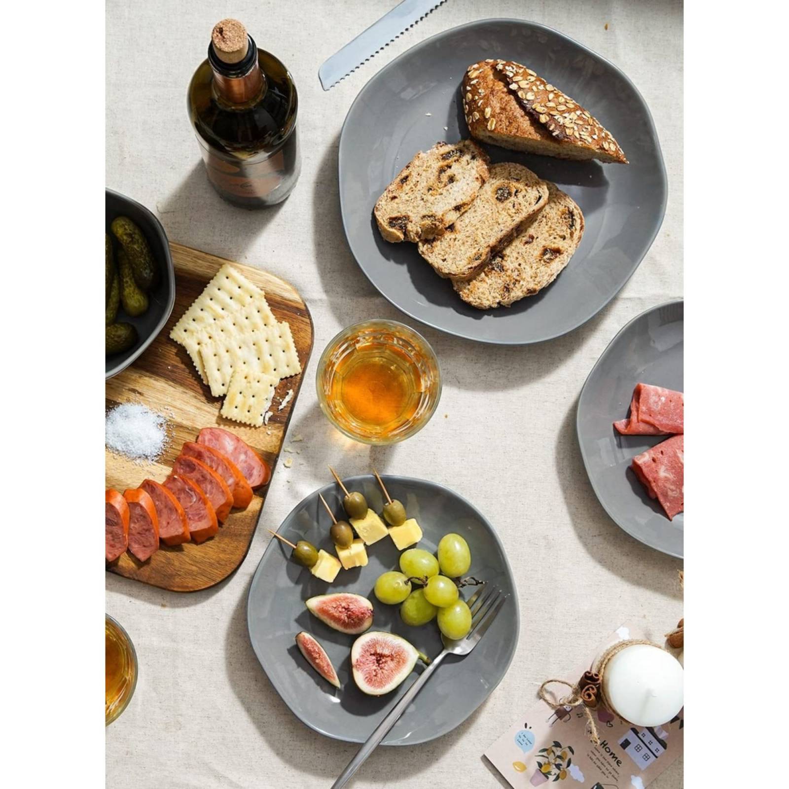 Set Vajilla Le Tauci Cinewars 12 Piezas Gris Cerámica