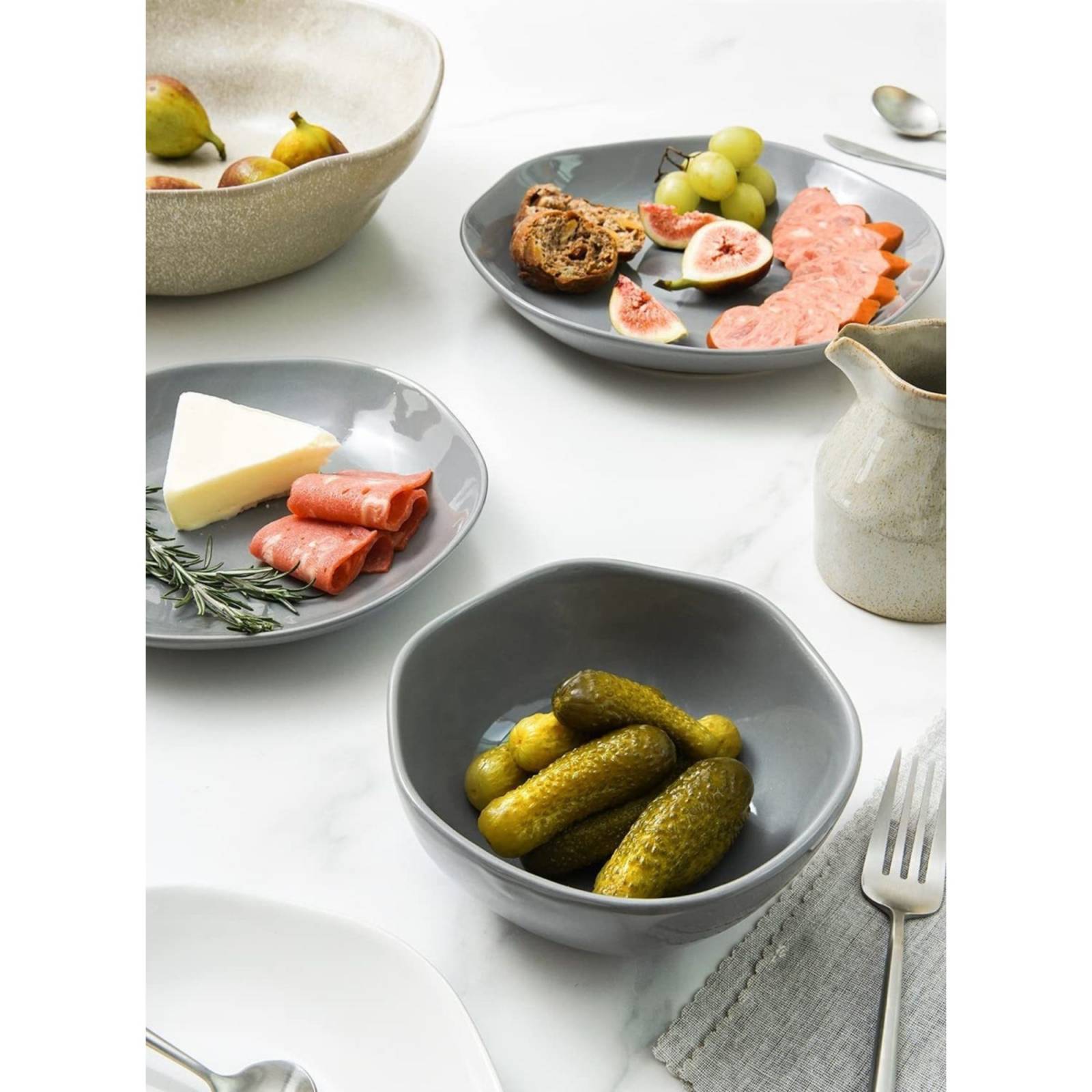 Set Vajilla Le Tauci Cinewars 12 Piezas Gris Cerámica