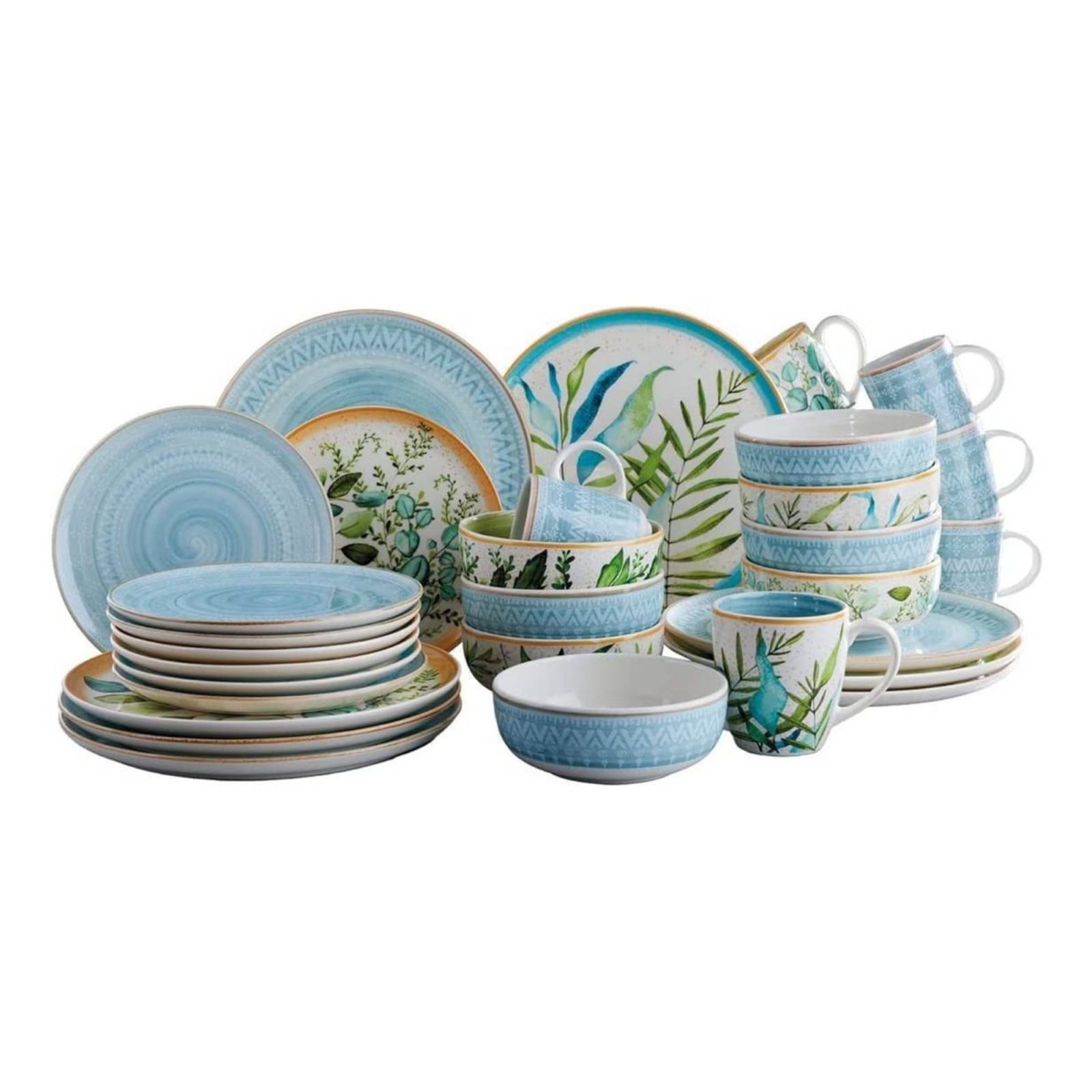 Set Vajilla Étnico Corona Cinebistra 32pz