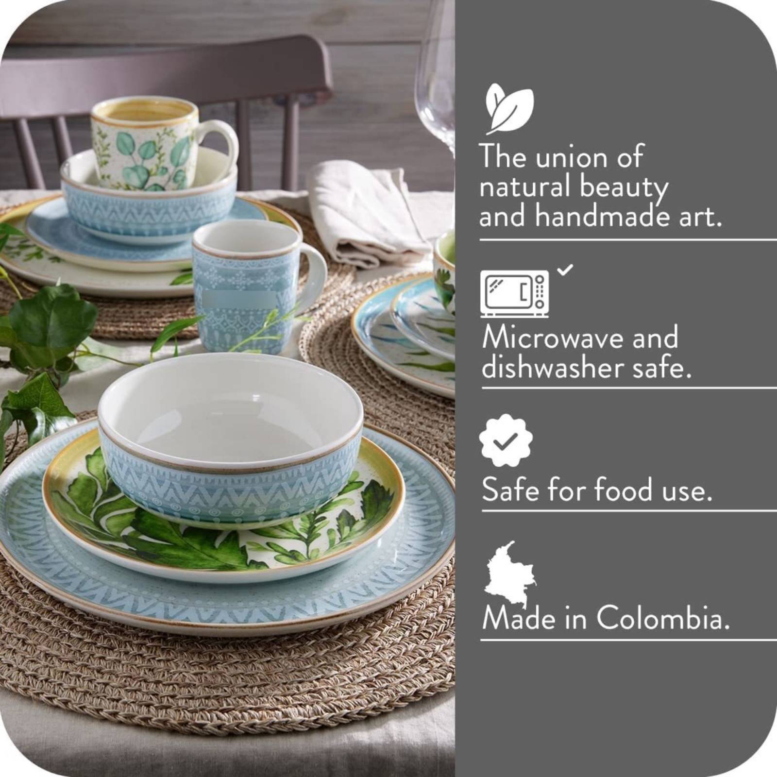 Set Vajilla Étnico Corona Cinebistra 32pz