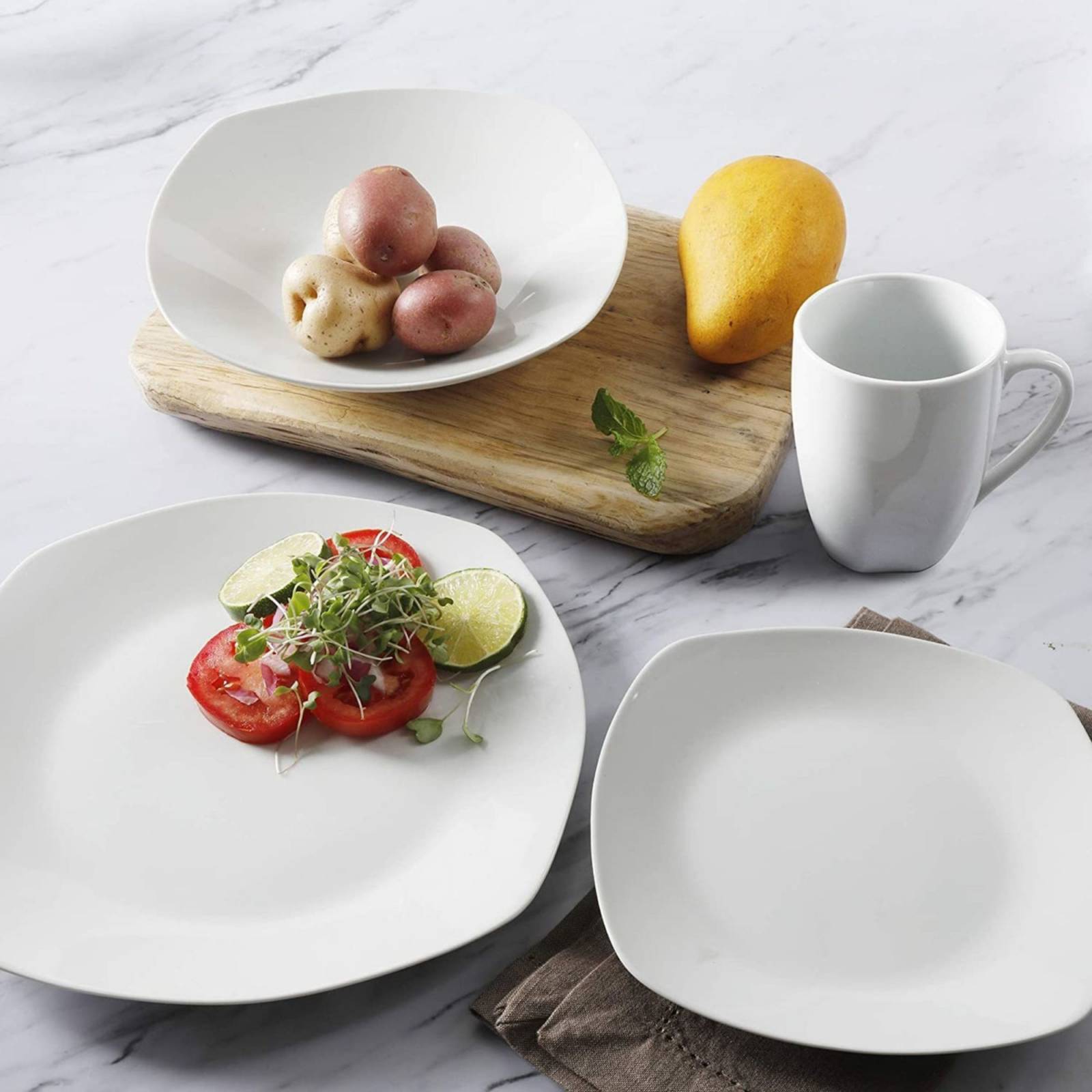 Juego De Vajilla De 16 Piezas De Porcelana Gibson Home