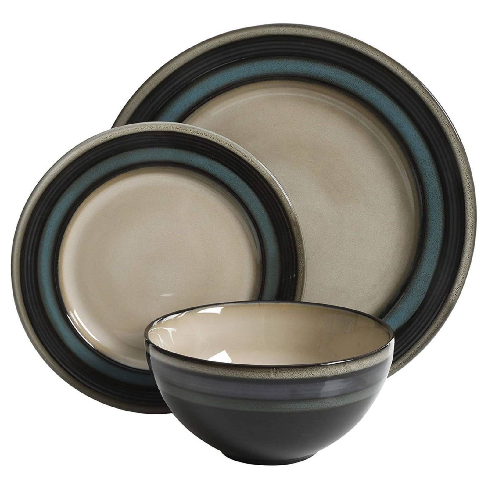 Juego De Vajilla De 12 Piezas De Cerámica Gibson Elite