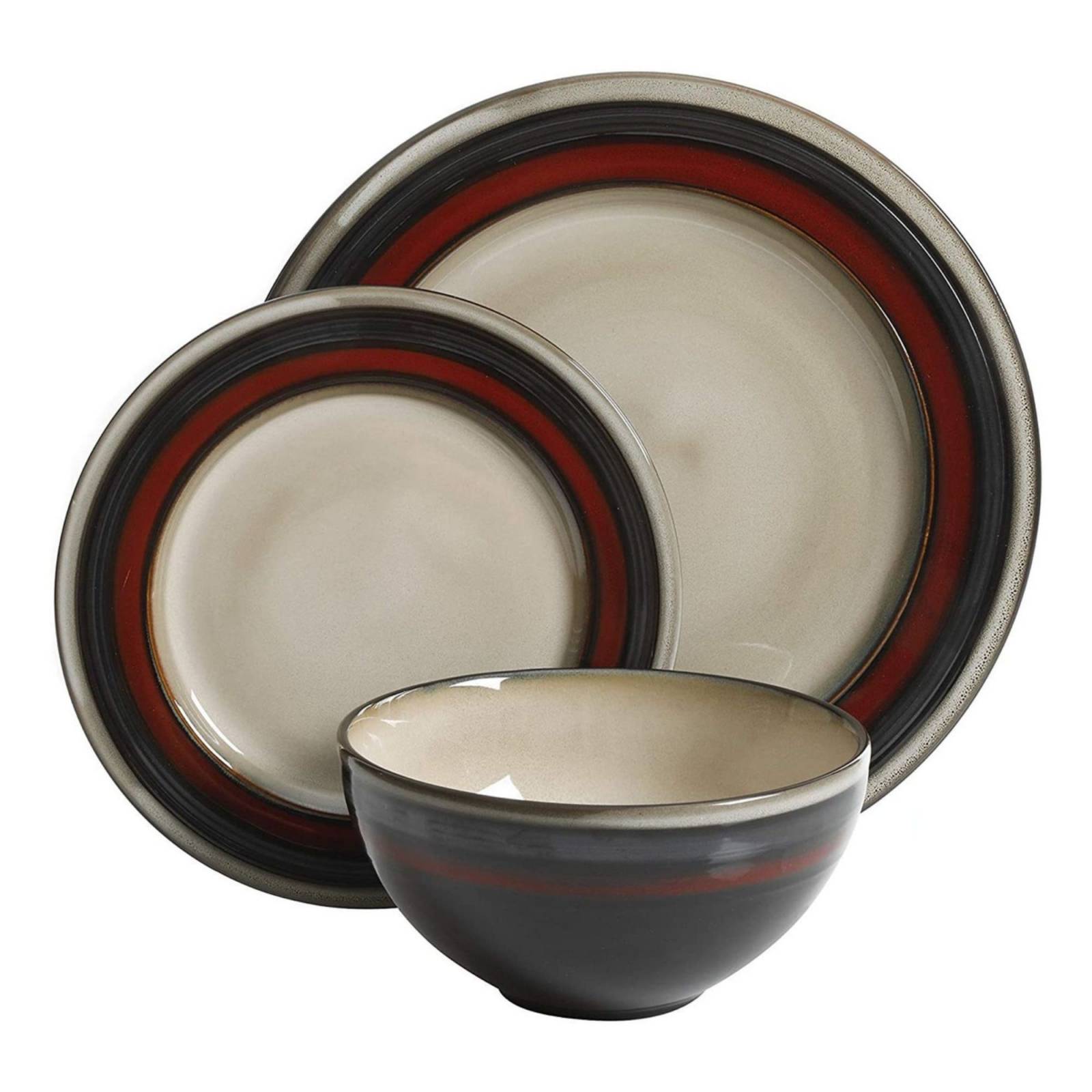 Juego De Vajilla De 12 Piezas De Cerámica Gibson Elite