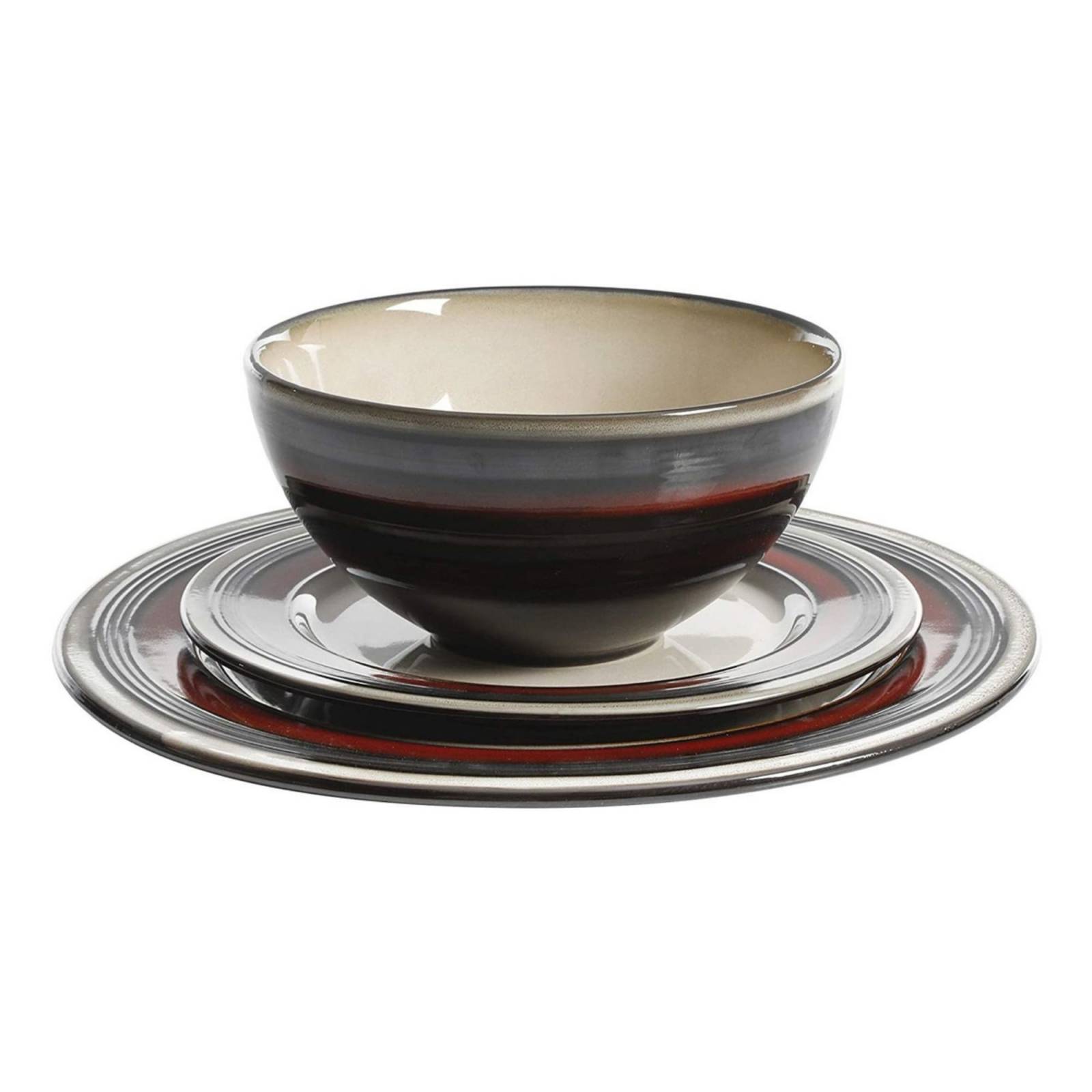 Juego De Vajilla De 12 Piezas De Cerámica Gibson Elite