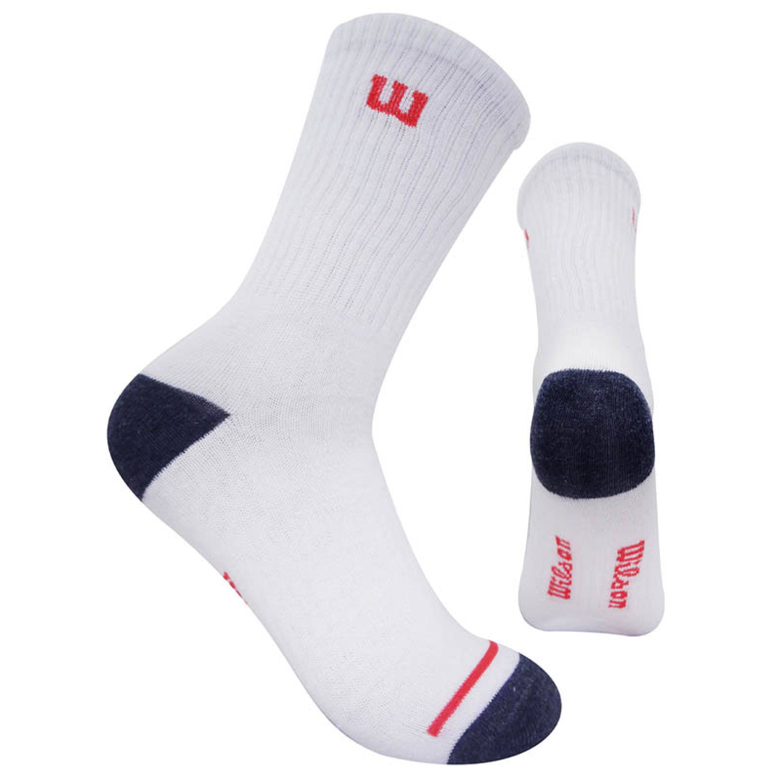 PAQUETE CALCETINES CALCETA CABALLERO WILSON SIN FELPA 22 PARES BLANCO PUNTA Y TALÓN UNITALLA(25cm-29cm)