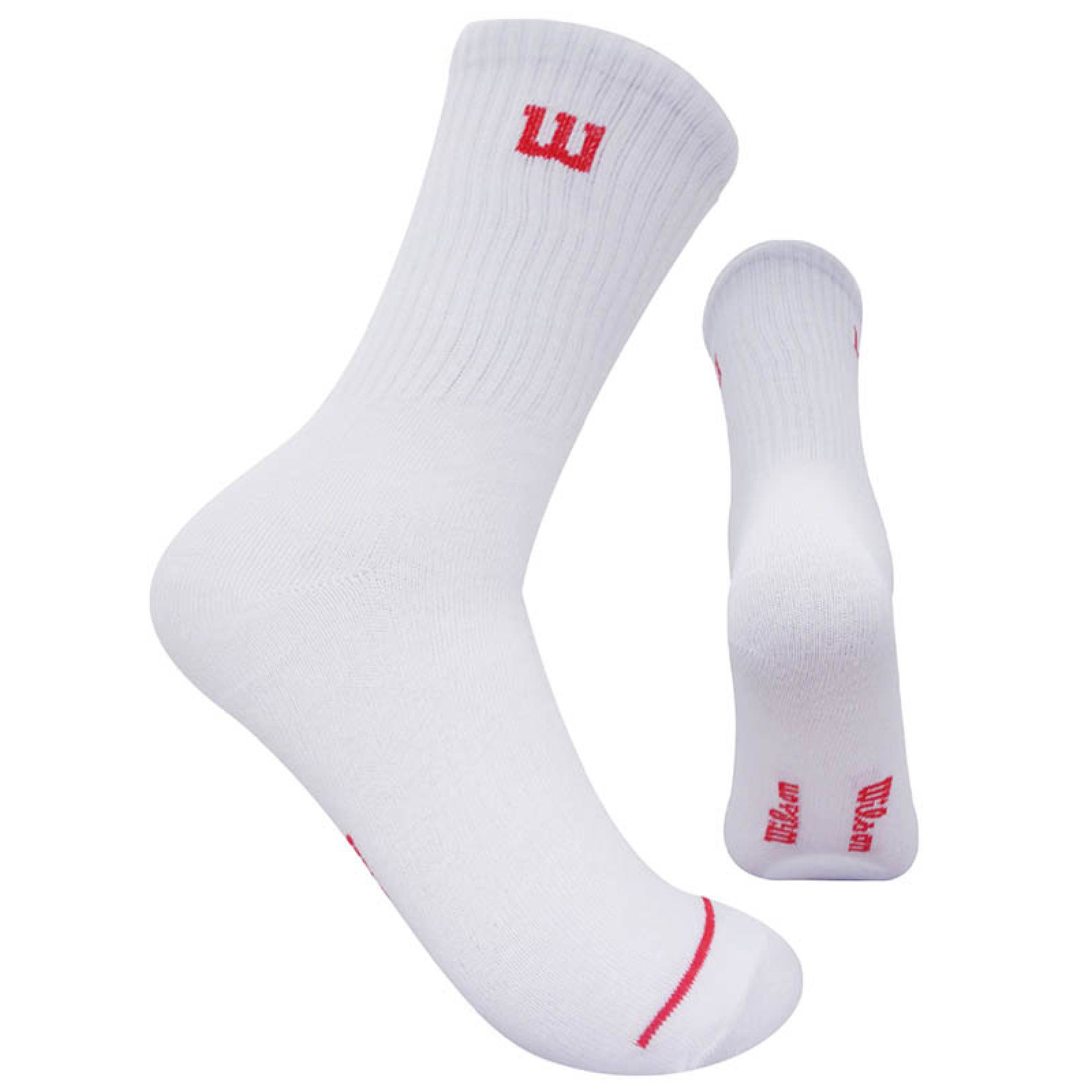PAQUETE CALCETINES CALCETA CABALLERO WILSON SIN FELPA 10 PARES BLANCO LISO UNITALLA(25cm-29cm)
