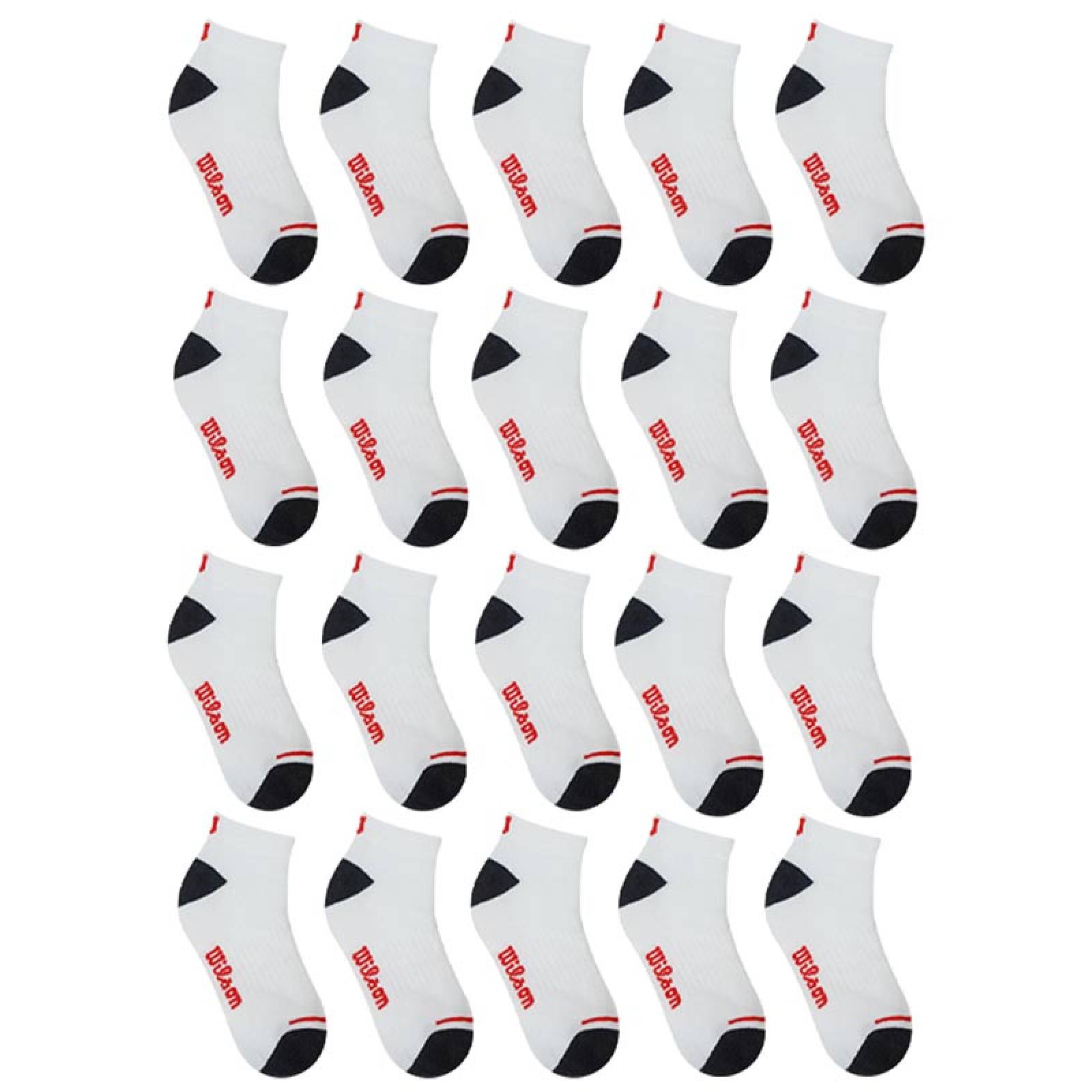 PAQUETE CALCETINES TIN NIÑO WILSON SIN FELPA 20 PARES BLANCO PT CHICO(14cm-17.5cm)