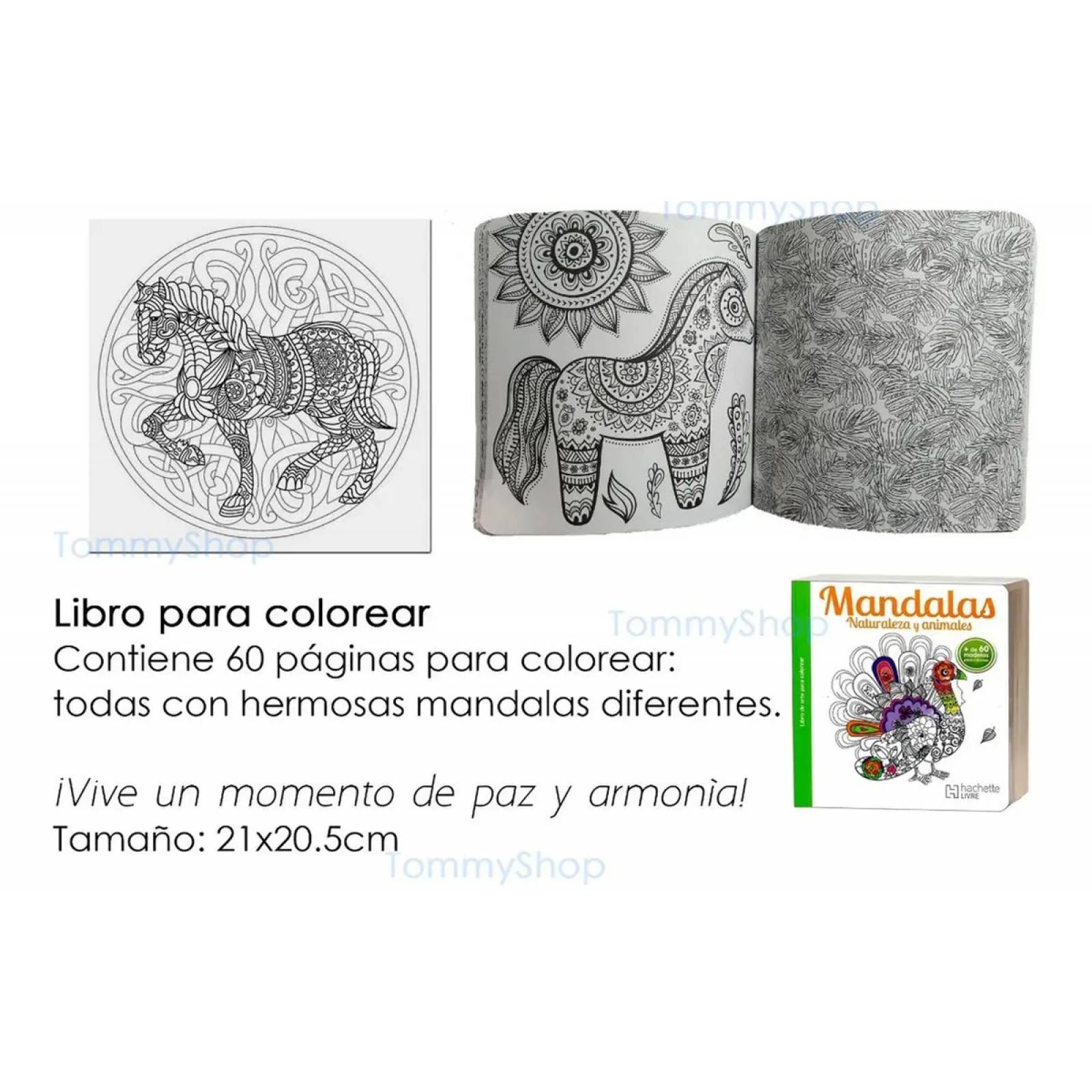 Libro Mandalas Animales Y Naturaleza + Colores Prismacolor