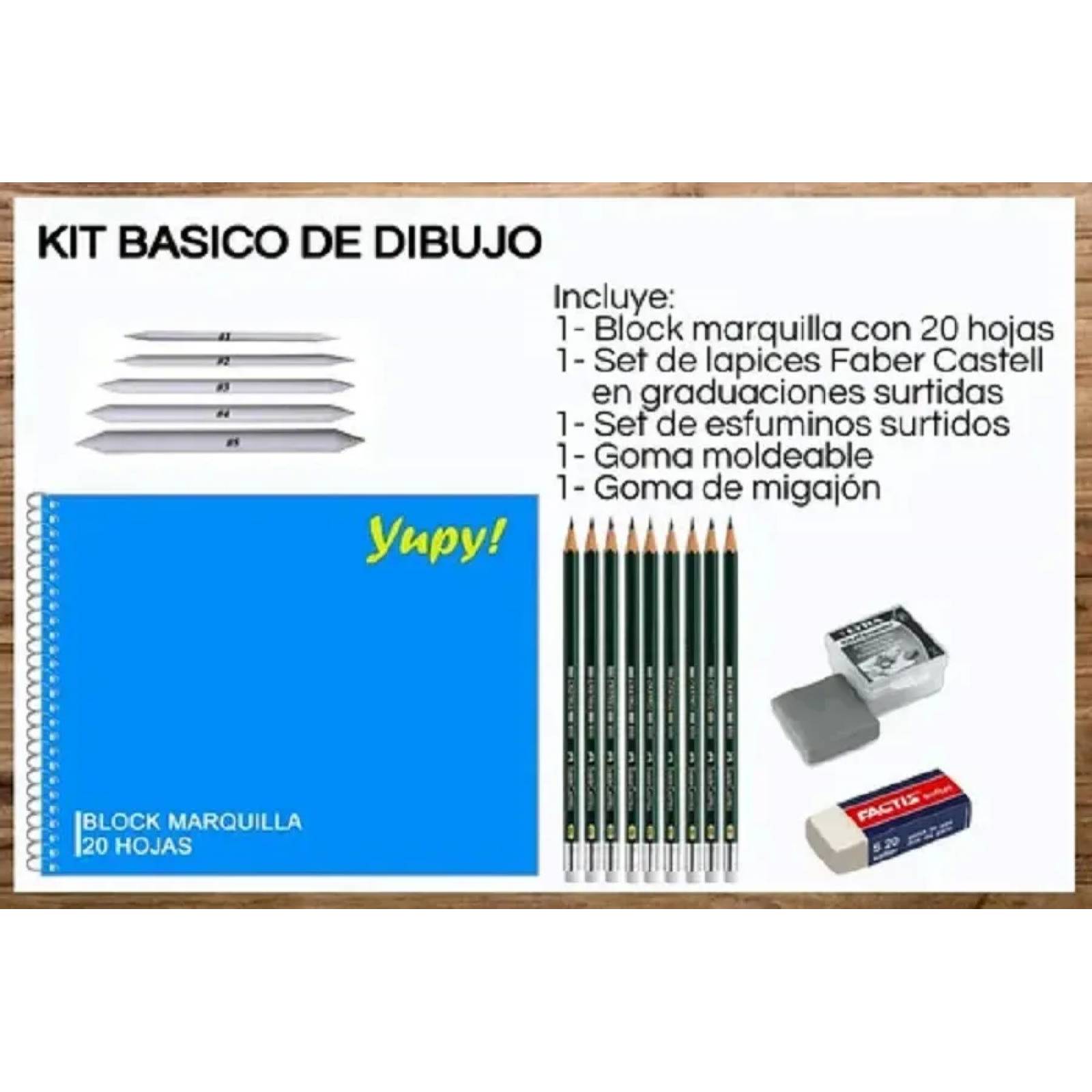 Lapices Faber Castell P Dibujo Esfuminos Goma Moldeable Bloc