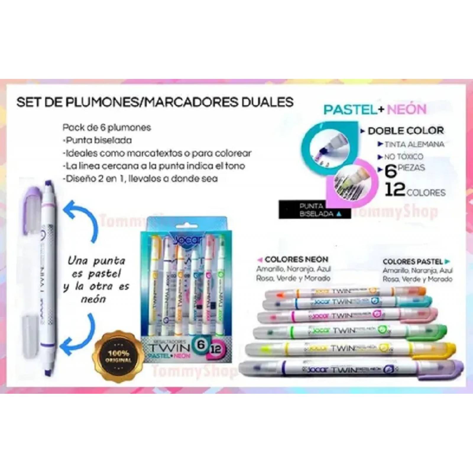 Kit De Dibujo 24 Colores + Plumas De Gel + Plumones Pastel