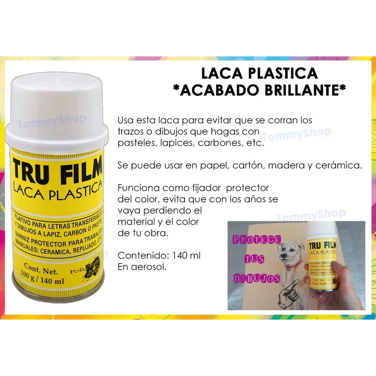 Fijador Brillante Arte Dibujo Manualiddes Barniz Lacca Plastica