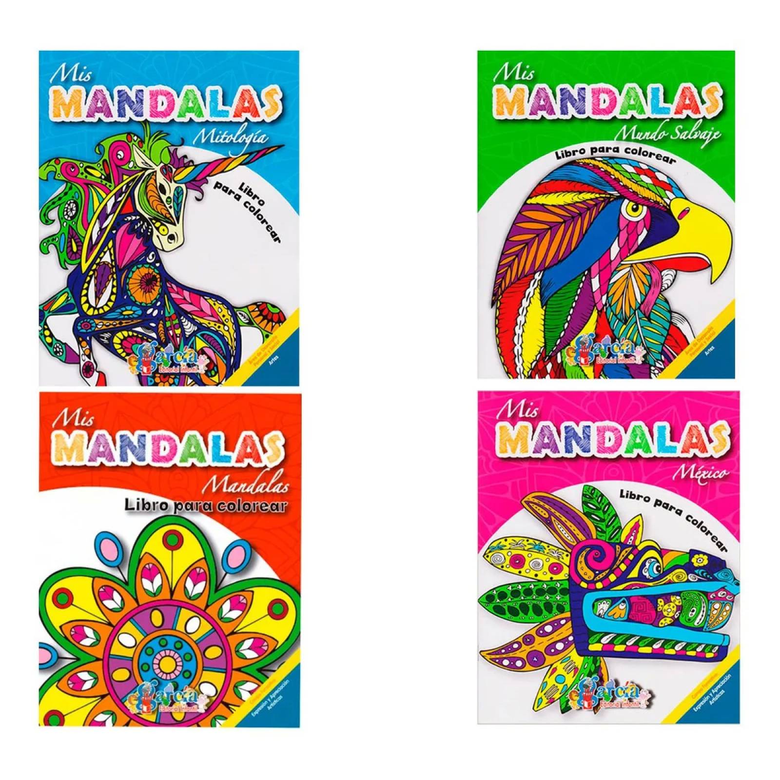4 Libros Mandalas Iluminar Colorear Anti Estres Creatividad