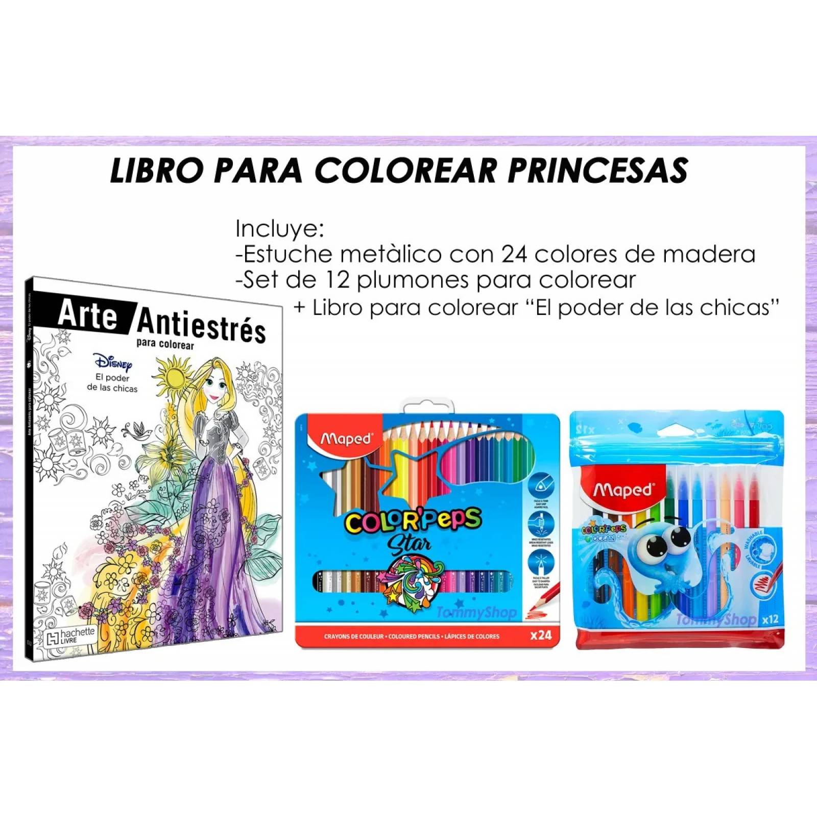 Libro Disney® Princesas Rapunzel Colorear + Colores