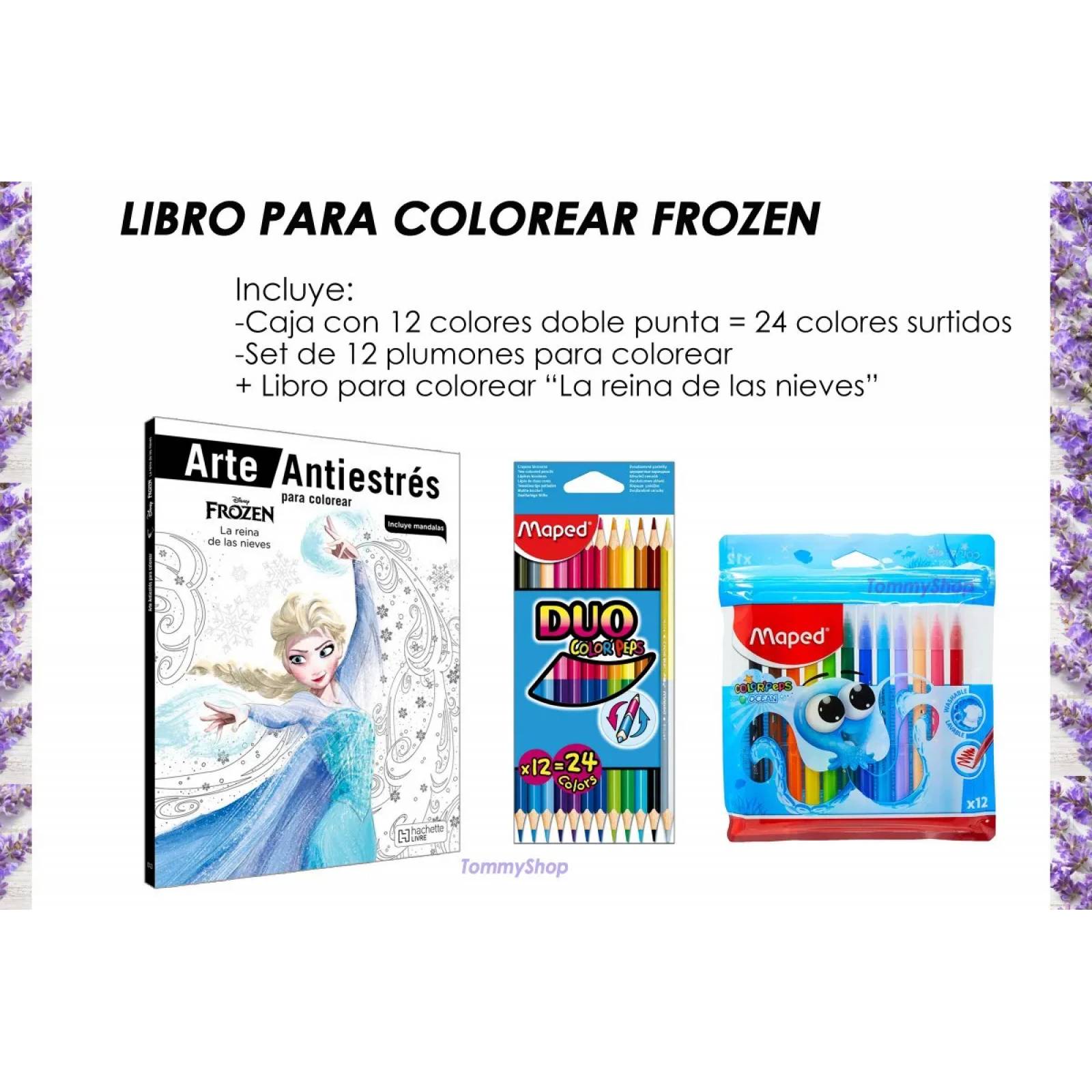 Libro Disney® Frozen Elsa P Colorear + Colores Y +